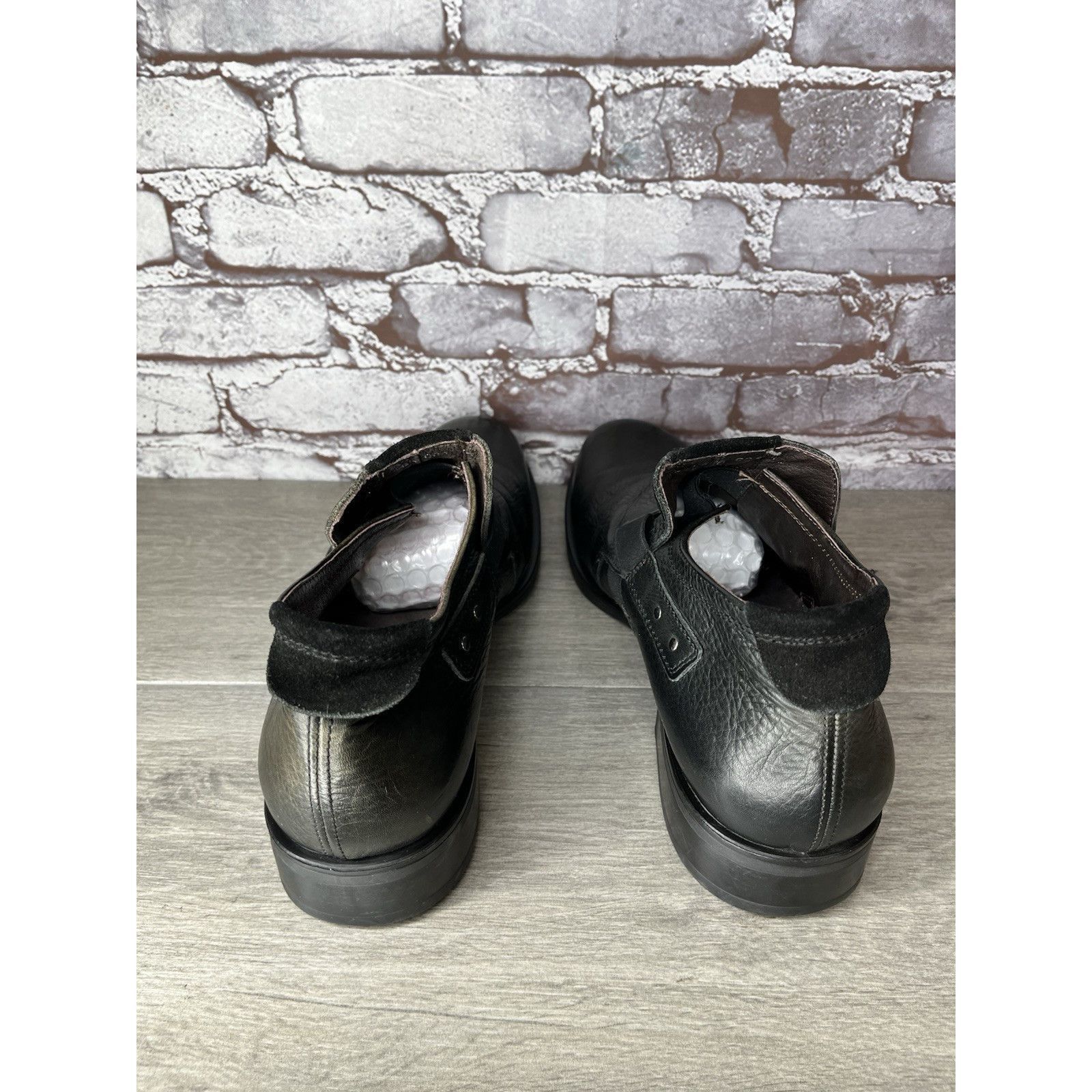 Bacco Bucci Bacco Bucci Llorente Black Genuine Leather Calfskin Side Str Size US 12 / EU 45 - 21 Thumbnail