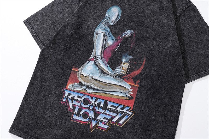 Japanese Brand × Vintage Reckless Love Printed Vintage T Shirt Size US M / EU 48-50 / 2 - 3 Thumbnail