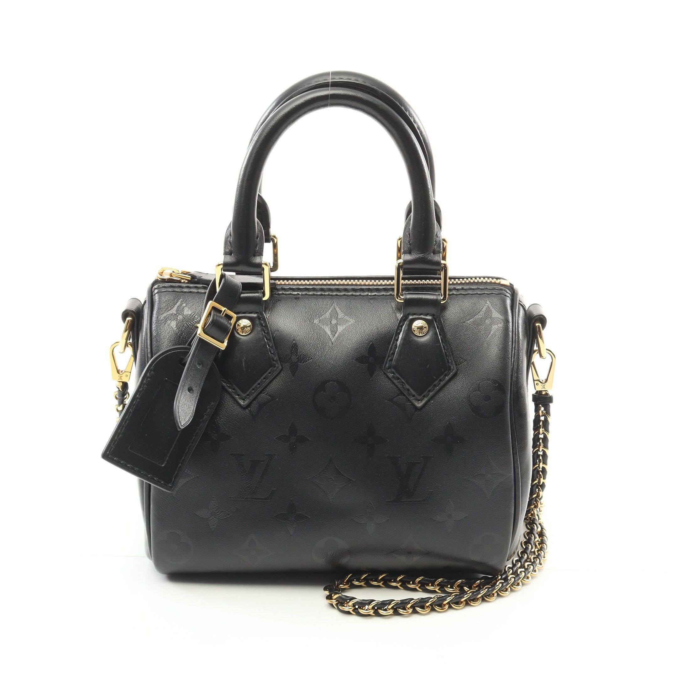 Louis Vuitton Louis Vuitton Speedy Bb Monogram Handbag Leather Black Size ONE SIZE - 1 Thumbnail