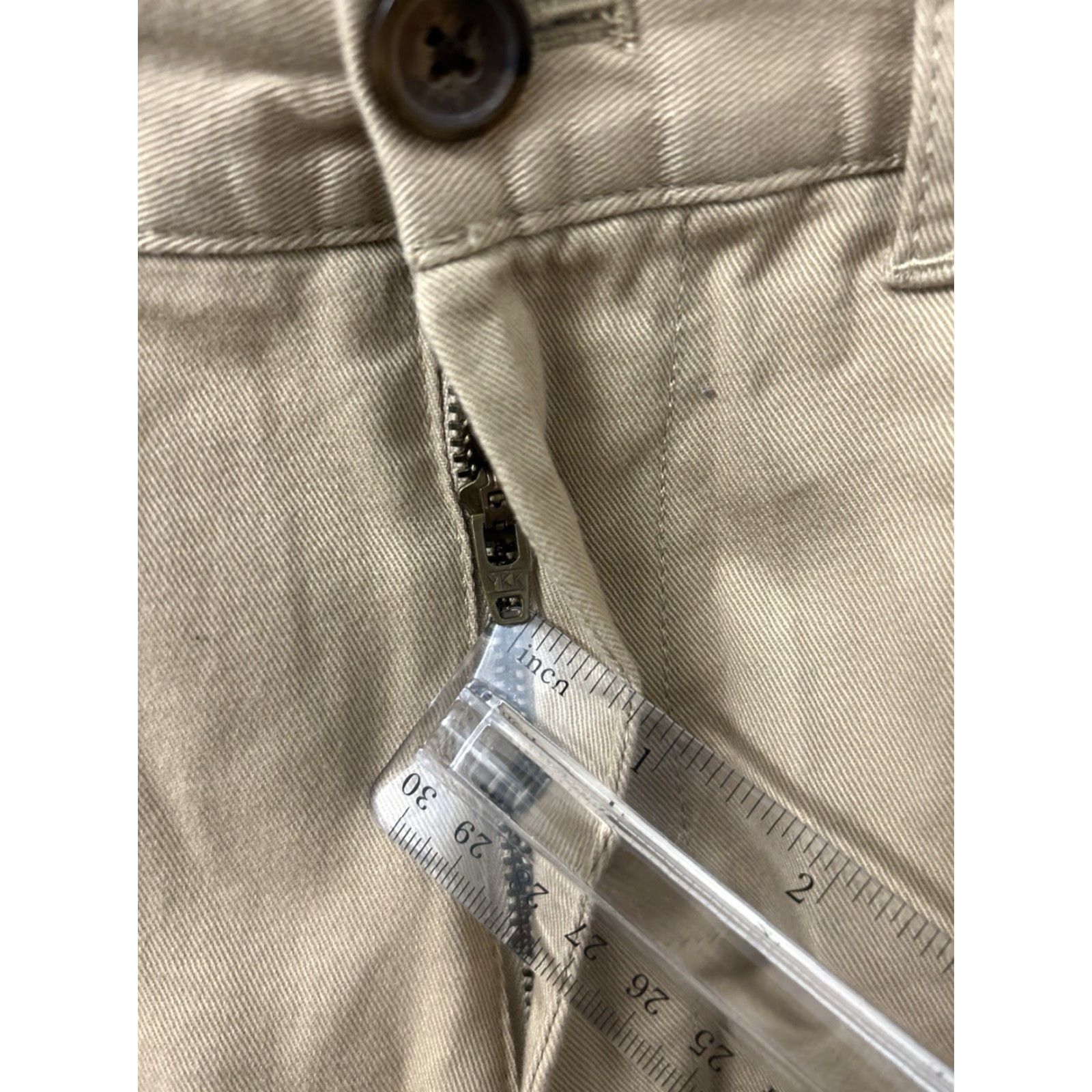 Vintage J Crew Flex Slim Chino Pants Mens 30x30 Khaki Tan Cotton-Blend Stretch Flat Front Zipper Button NWT Slim Tapered Casual Workwear Size US 30 / EU 46 - 5 Thumbnail