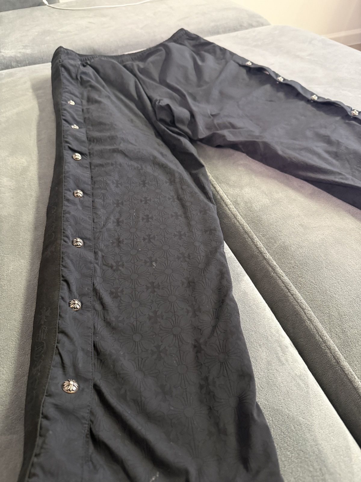 Chrome Hearts Chrome hearts Silver Button down track pants w/ size M Size US 30 / EU 46 - 7 Thumbnail