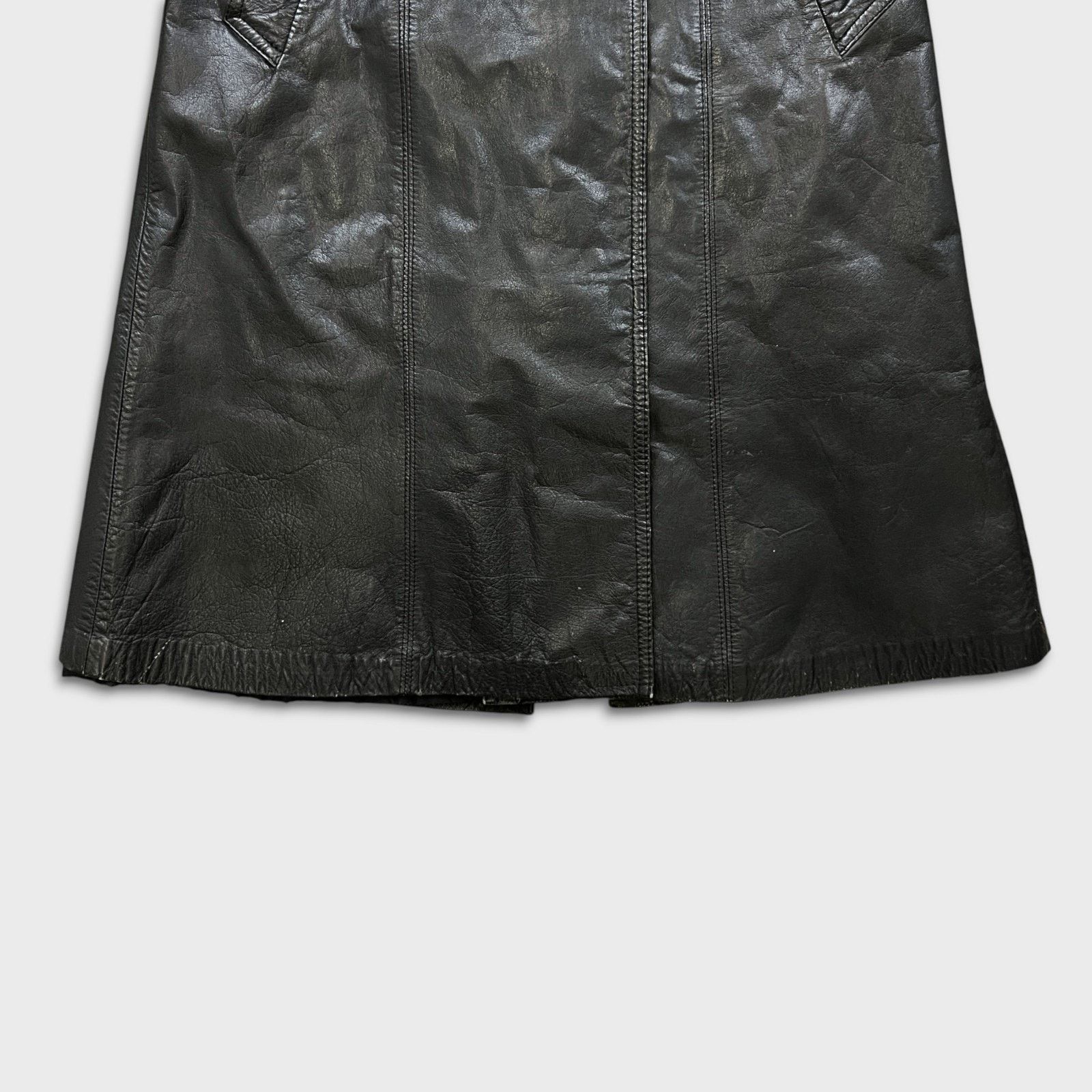 Vintage Vintage JOFAMA Swedish Leather Trench Coat Quilted Lined 90s Size M / US 6-8 / IT 42-44 - 5 Thumbnail