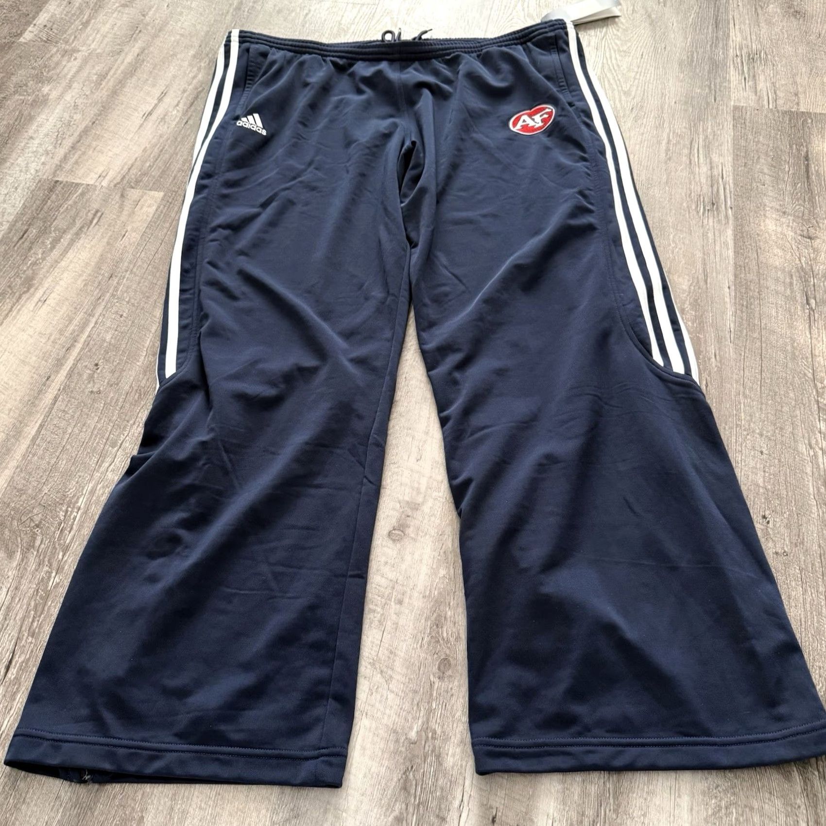 Adidas adidas Track Pants Womens 2XL Navy Blue 3-Stripe Team Performance Pockets Elastic Waist Ankle Zip NEW Size 40" / US 18 - 3 Thumbnail