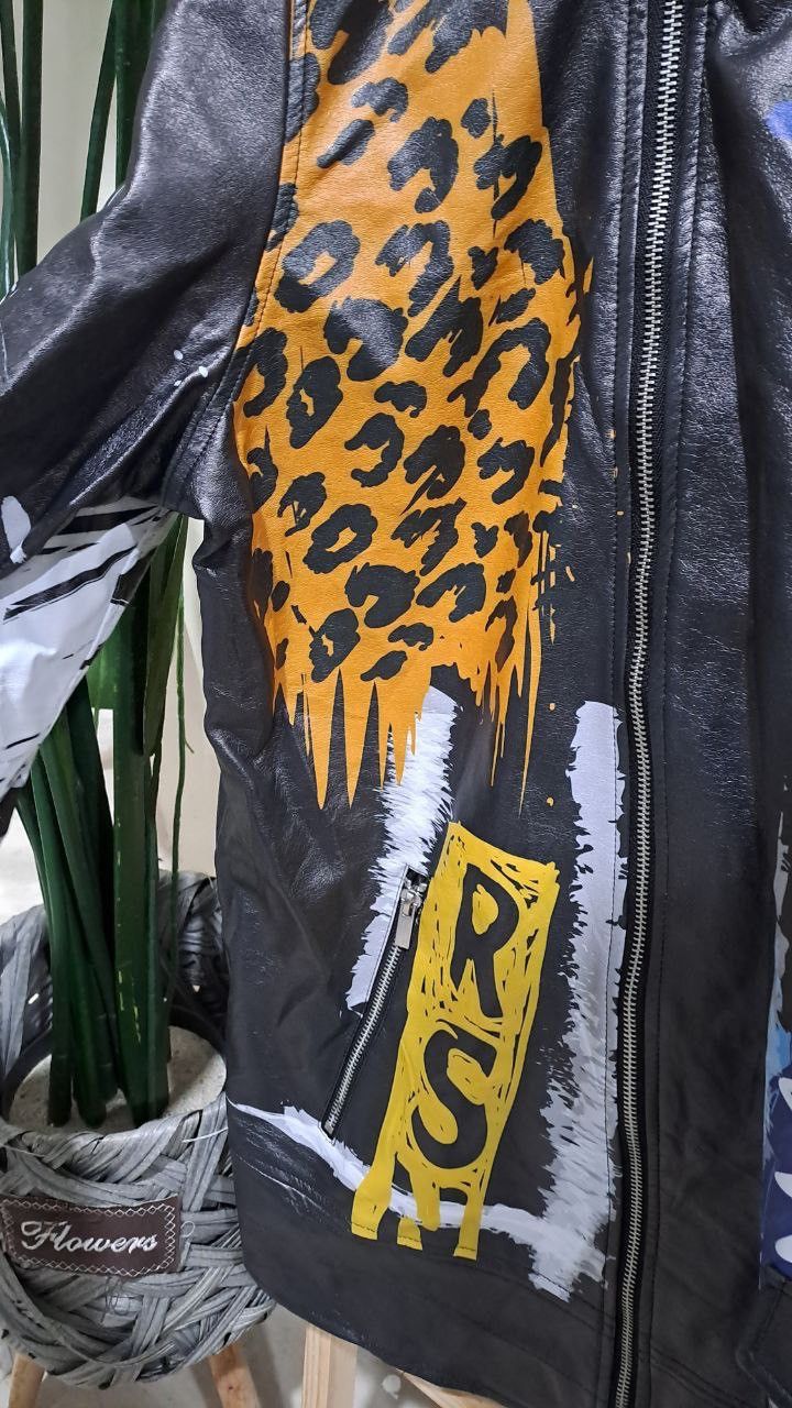Reason NWT Reason Flyest Jean Michel Basquiat Faux Leather Jacket Size US XXL / EU 58 / 5 - 8 Thumbnail
