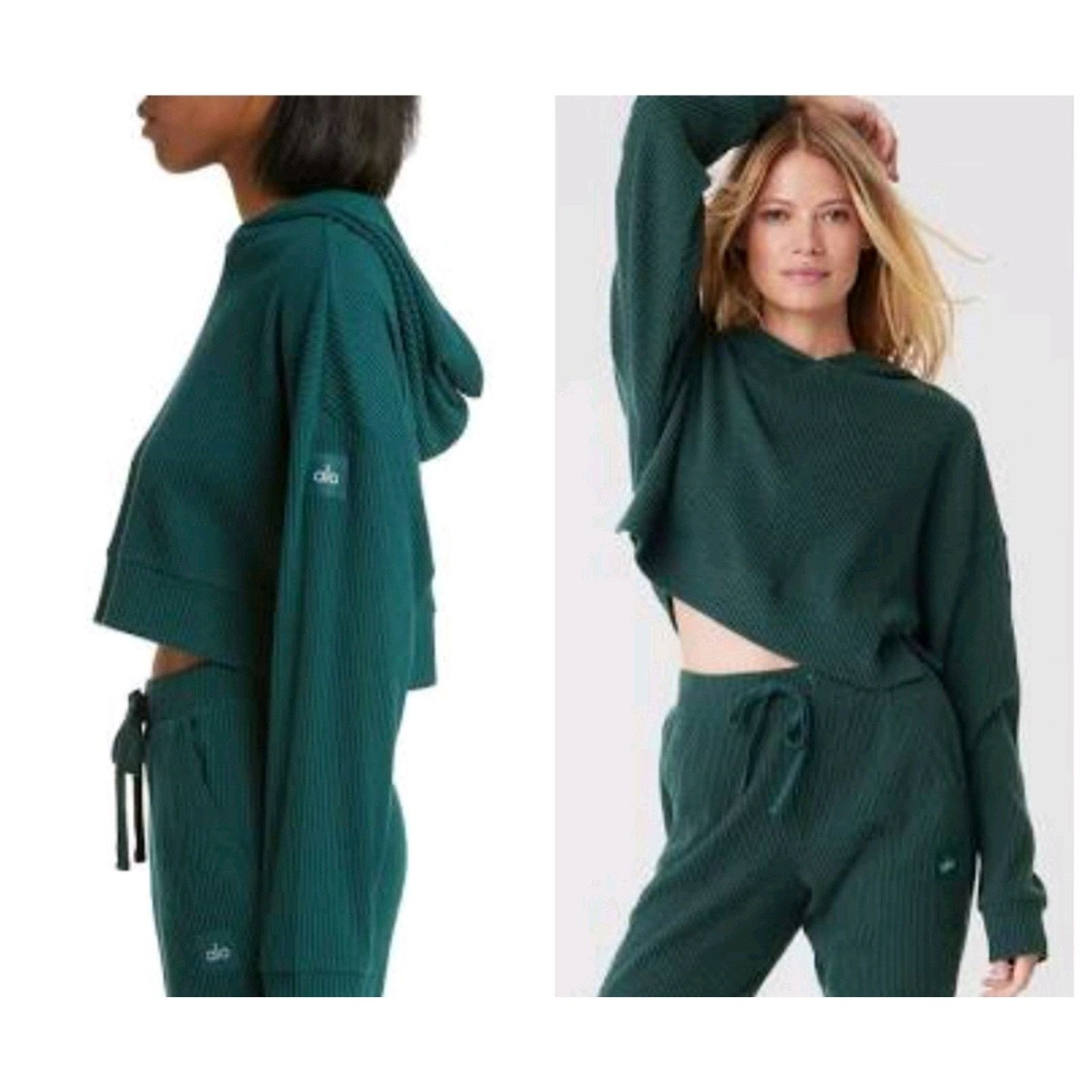 Alo Alo Yoga Women’s Green Muse Hoodie Cropped Size XS Size XS / US 0-2 / IT 36-38 - 1 Thumbnail