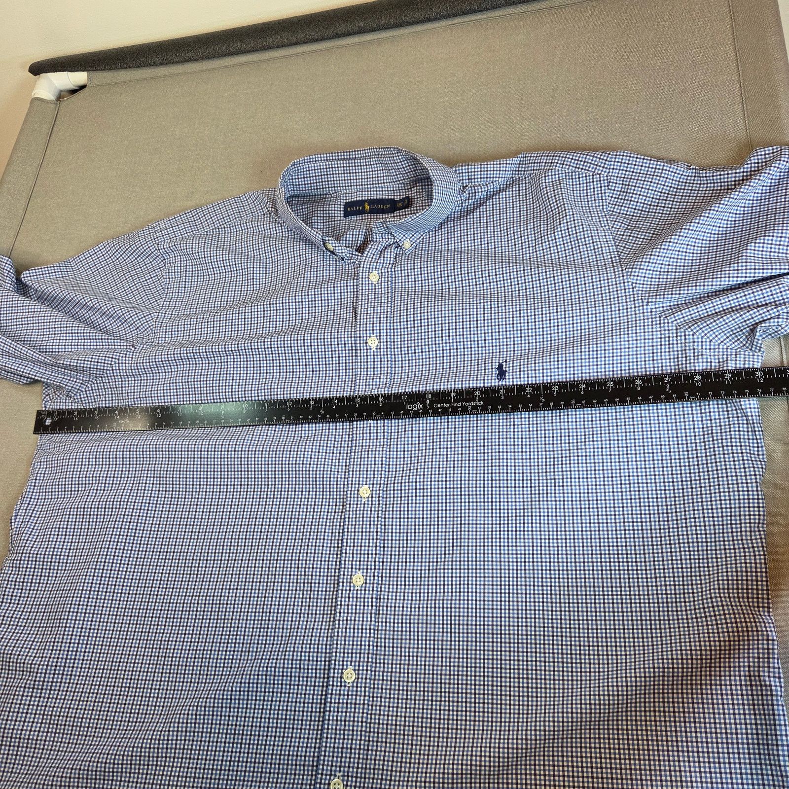 Polo Ralph Lauren Polo Ralph Lauren 2XLT Blue Gingham Cotton Shirt Size US XXL / EU 58 / 5 - 9 Thumbnail