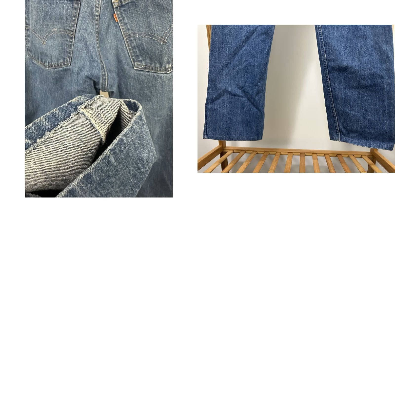 Levi's VTG 80s Levi's 20505 0217 Orange Tab Blue Denim Jeans 32x28 USA Mens Jeans Straight Men 32 Orange Denim Jeans Size US 32 / EU 48 - 8 Thumbnail