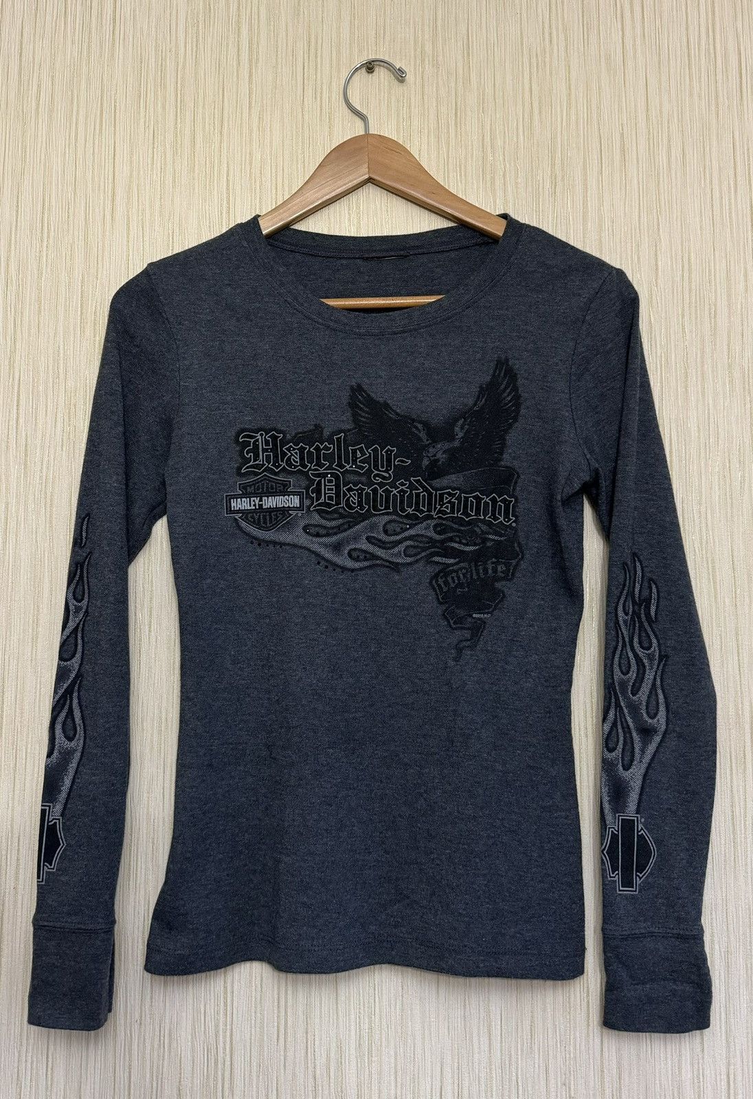Harley Davidson Vintage Harley Davidson Y2K flames long sleeve tee Size M / US 6-8 / IT 42-44 - 1 Thumbnail