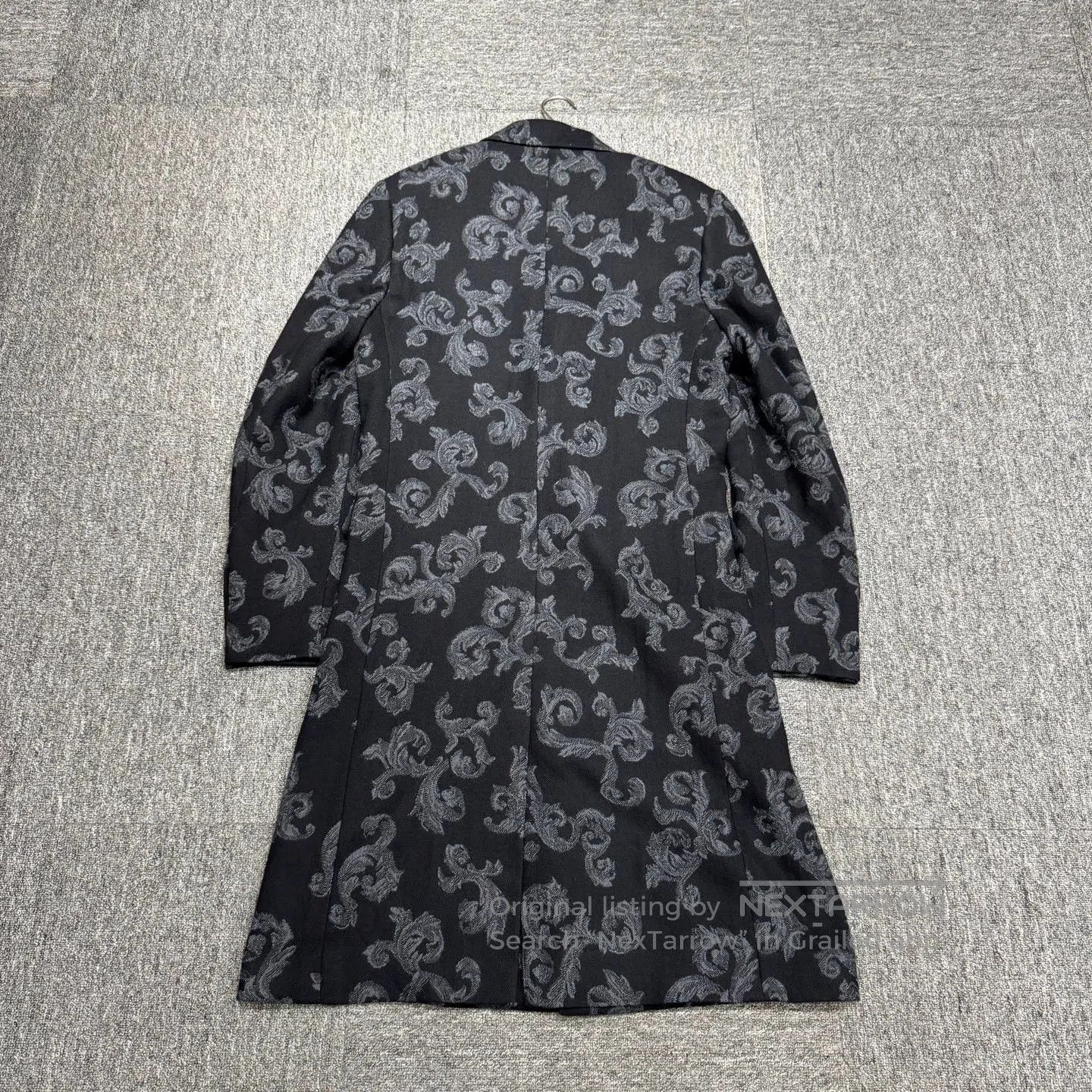 Dior Black Long Coat with Ornate Pattern . Size US S / EU 44-46 / 1 - 5 Thumbnail