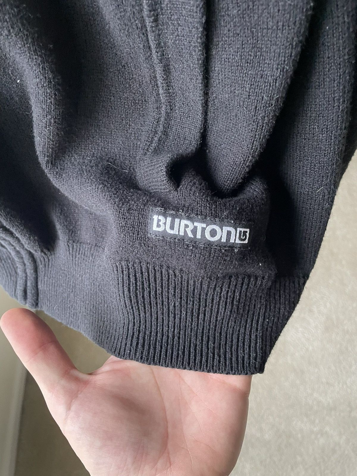 Burton × Vintage Vintage Burton Wool Cotton Blend Hoodie Size US L / EU 52-54 / 3 - 5 Thumbnail
