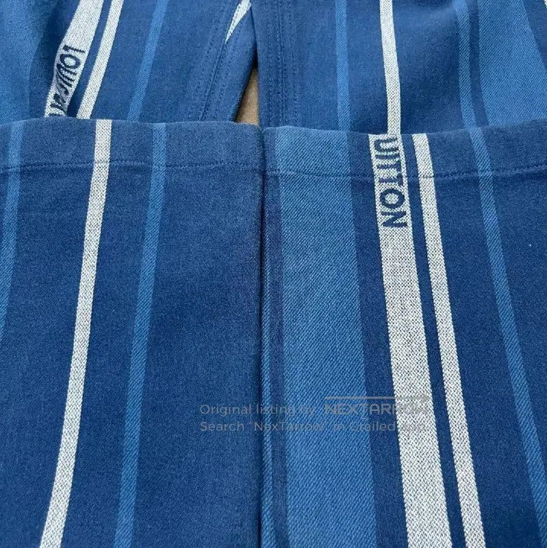 Louis Vuitton Louis Vuitton Blue Cotton Casual Pants . Size 30" / US 8 / IT 44 - 4 Thumbnail