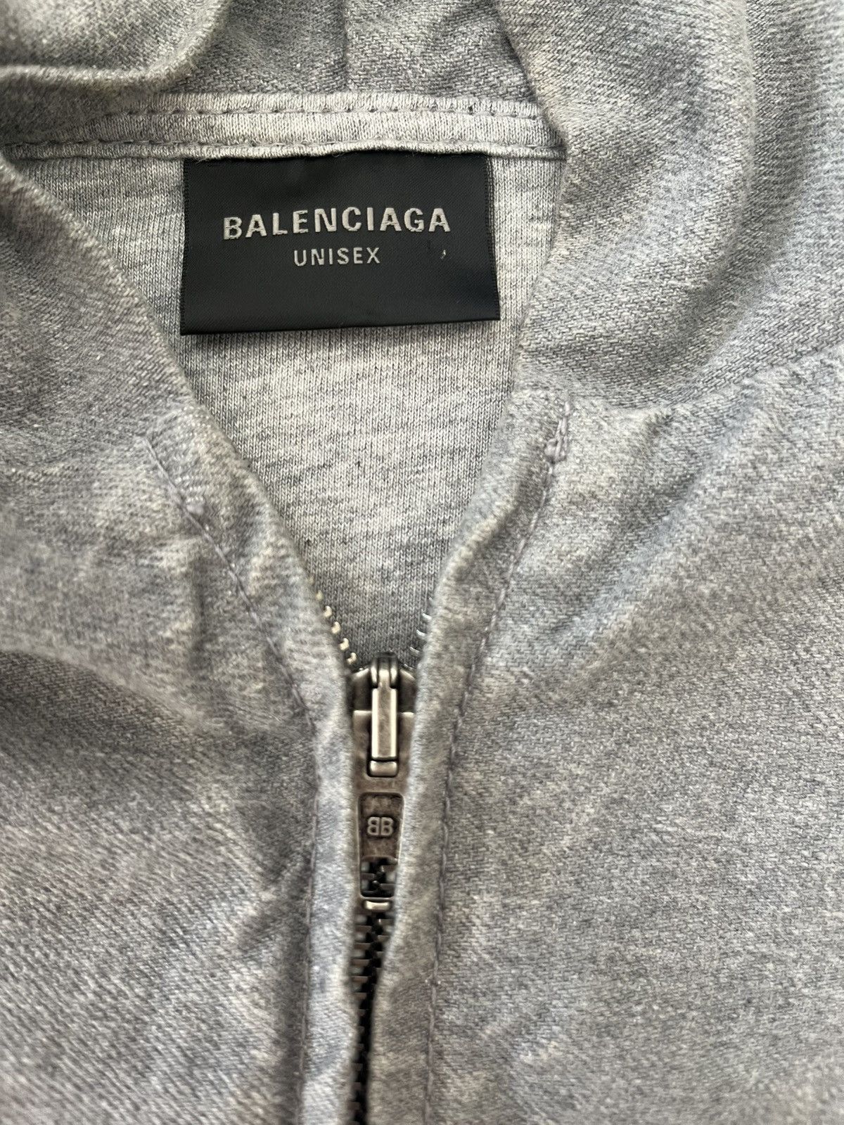 Balenciaga DENIM-PRINT BALENCIAGA ZIP HOODIE Size US M / EU 48-50 / 2 - 4 Thumbnail