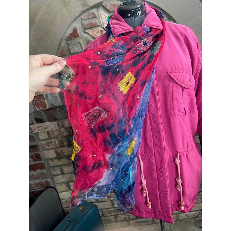 Vintage Bushwacker Coat Pink barbiecore hot pink 100% silk Size S / US 4 / IT 40 - 8 Thumbnail