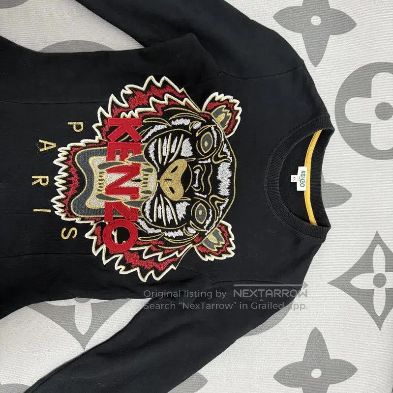 Kenzo Kenzo Black Cotton Dress with Tiger Logo . Size XS / US 0-2 / IT 36-38 - 2 Thumbnail