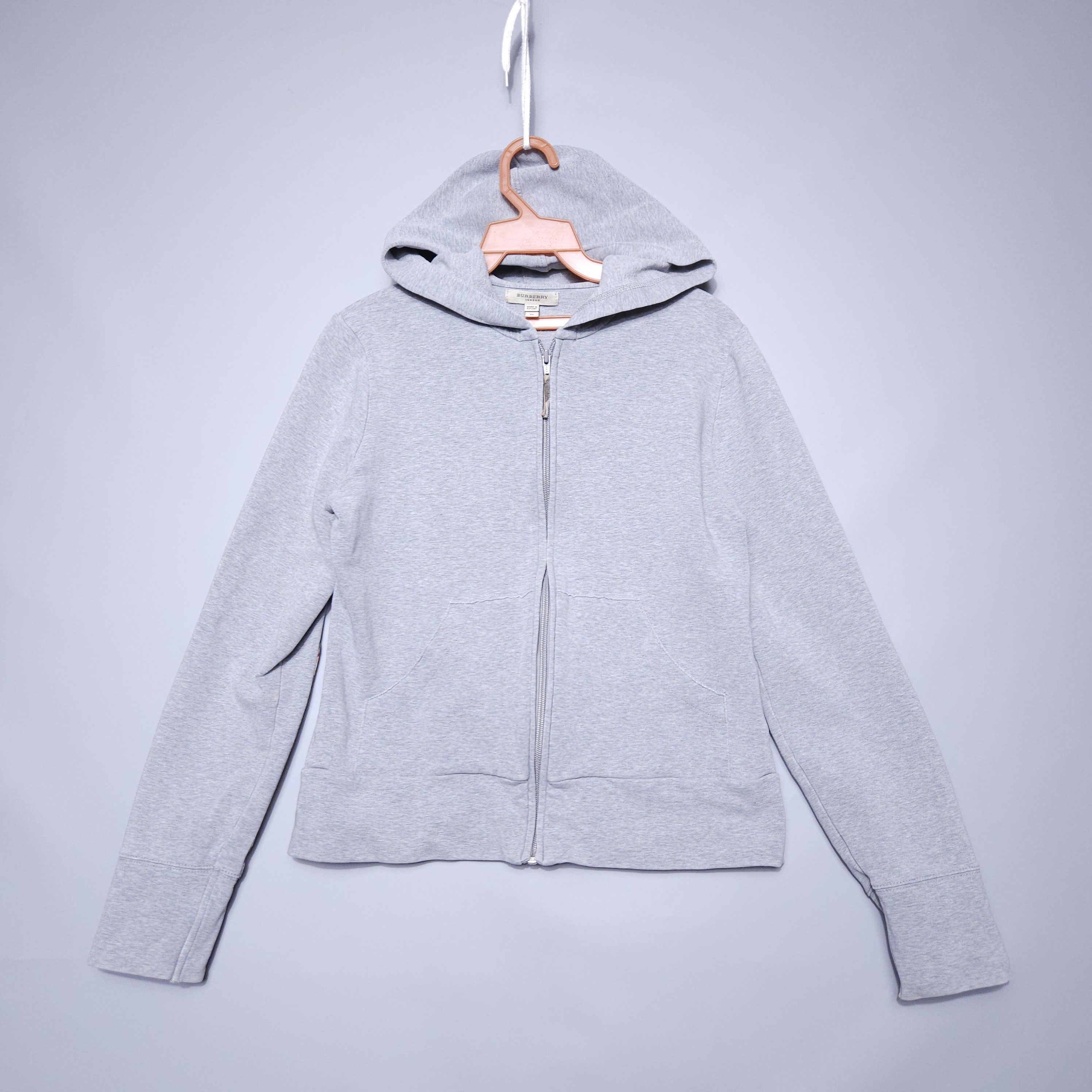Burberry × Vintage Burberry London Zip Hoodie Nova Check Elbows Cotton Womens M Size M / US 6-8 / IT 42-44 - 3 Thumbnail