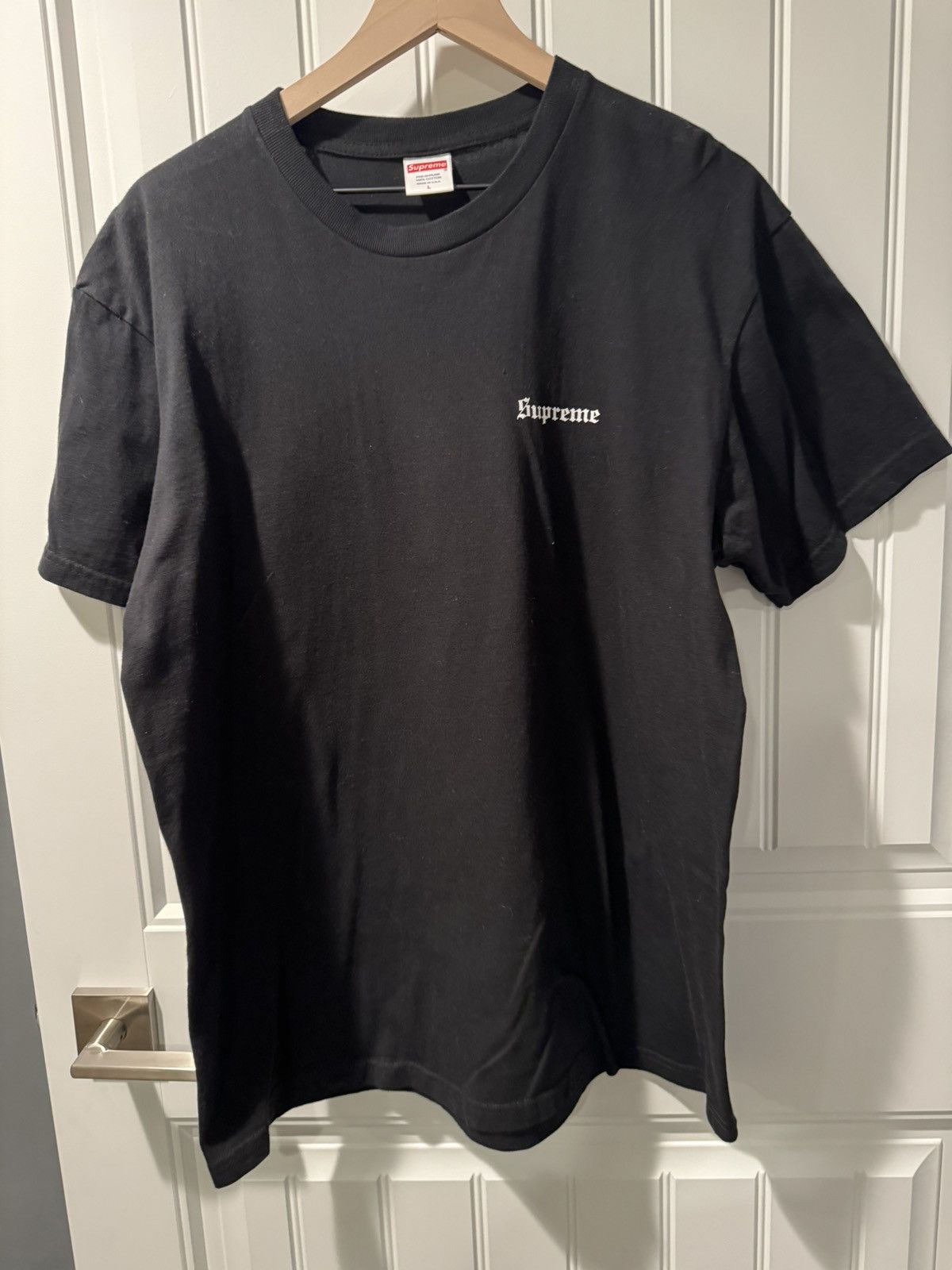 image of Supreme X Martin Wong Big Heat Tee in Black, Men's (Size Large)