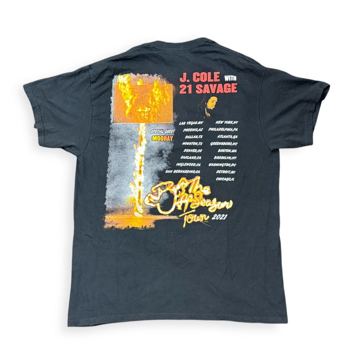 21 Savage × Band Tees × J. Cole 21 Savage x J.Cole 2021 tour tee Size US L / EU 52-54 / 3 - 4 Thumbnail