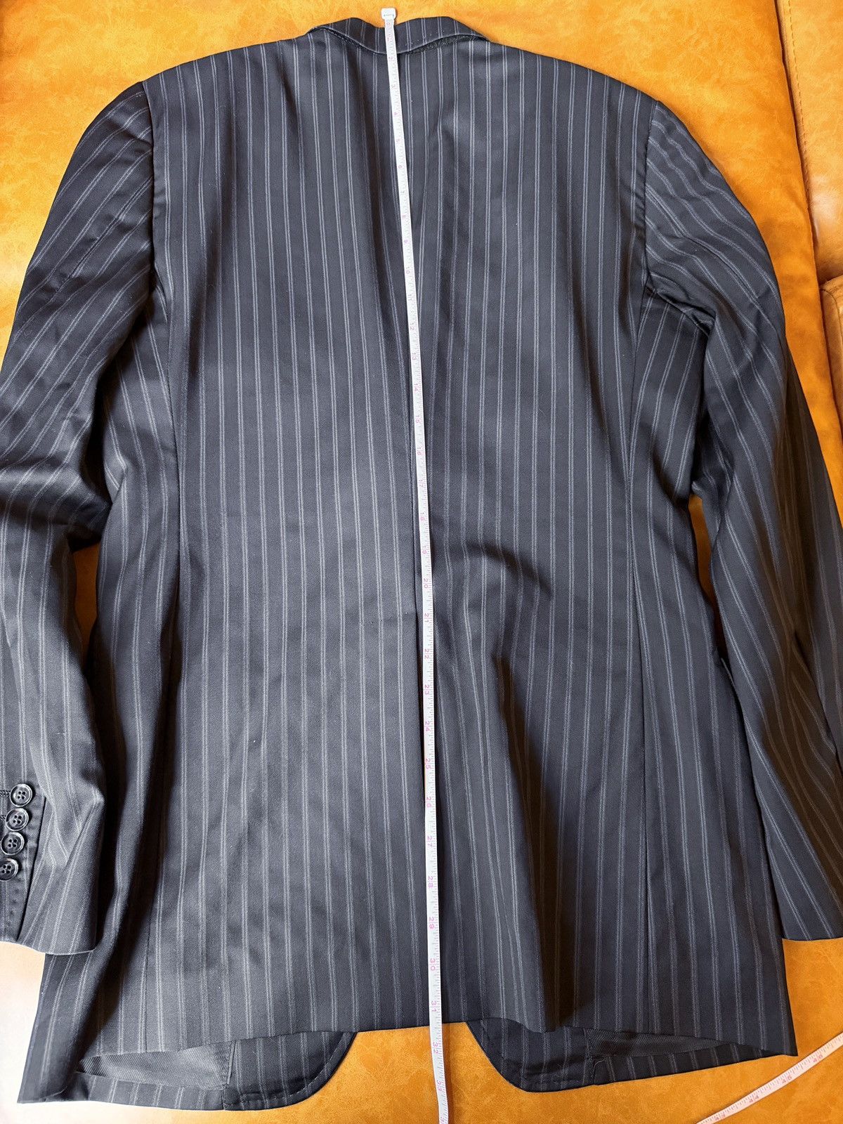 Dolce & Gabbana Dolce & Gabbana Pinstriped Charcoal Black Blazer Luxury Size 46R - 11 Thumbnail