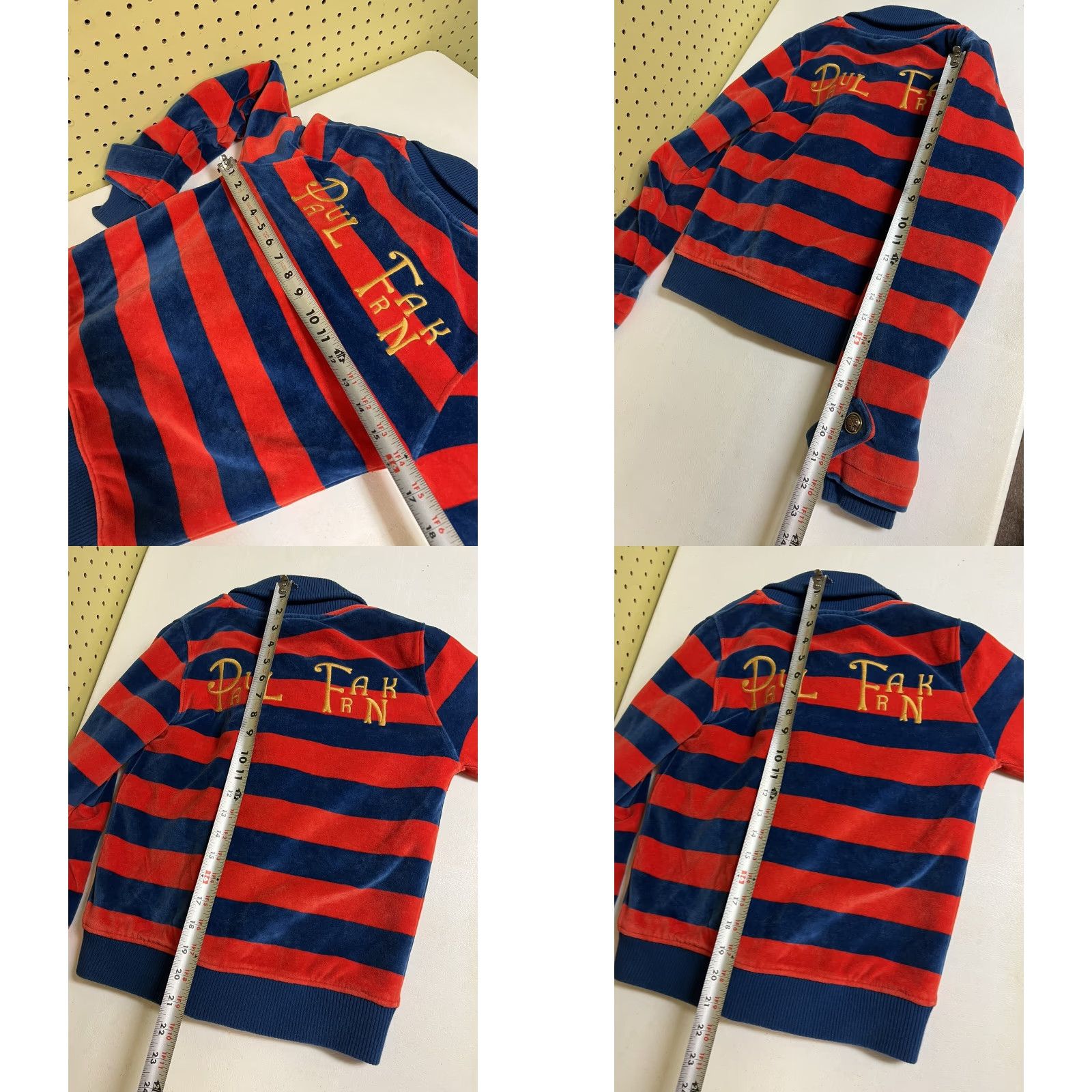 Paul Frank Paul Frank Women Striped Velvet Button Jacket S Multicolor Pea Coat - Missing Button Size S / US 4 / IT 40 - 7 Thumbnail