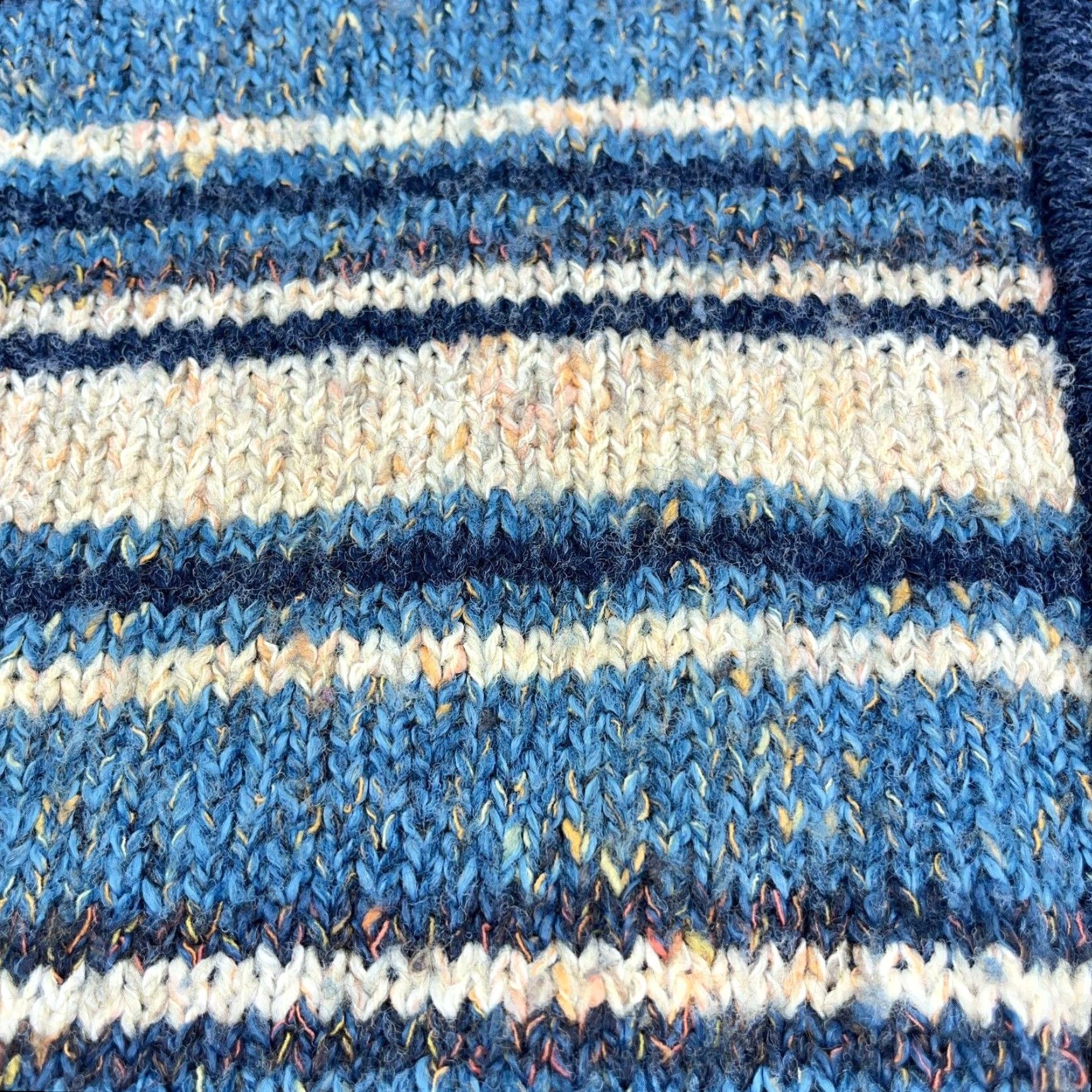 Vintage Vintage St Johns Bay Sweater Vest Women Large Blue Striped Full Zip Acrylic Wool Size L / US 10 / IT 46 - 3 Thumbnail