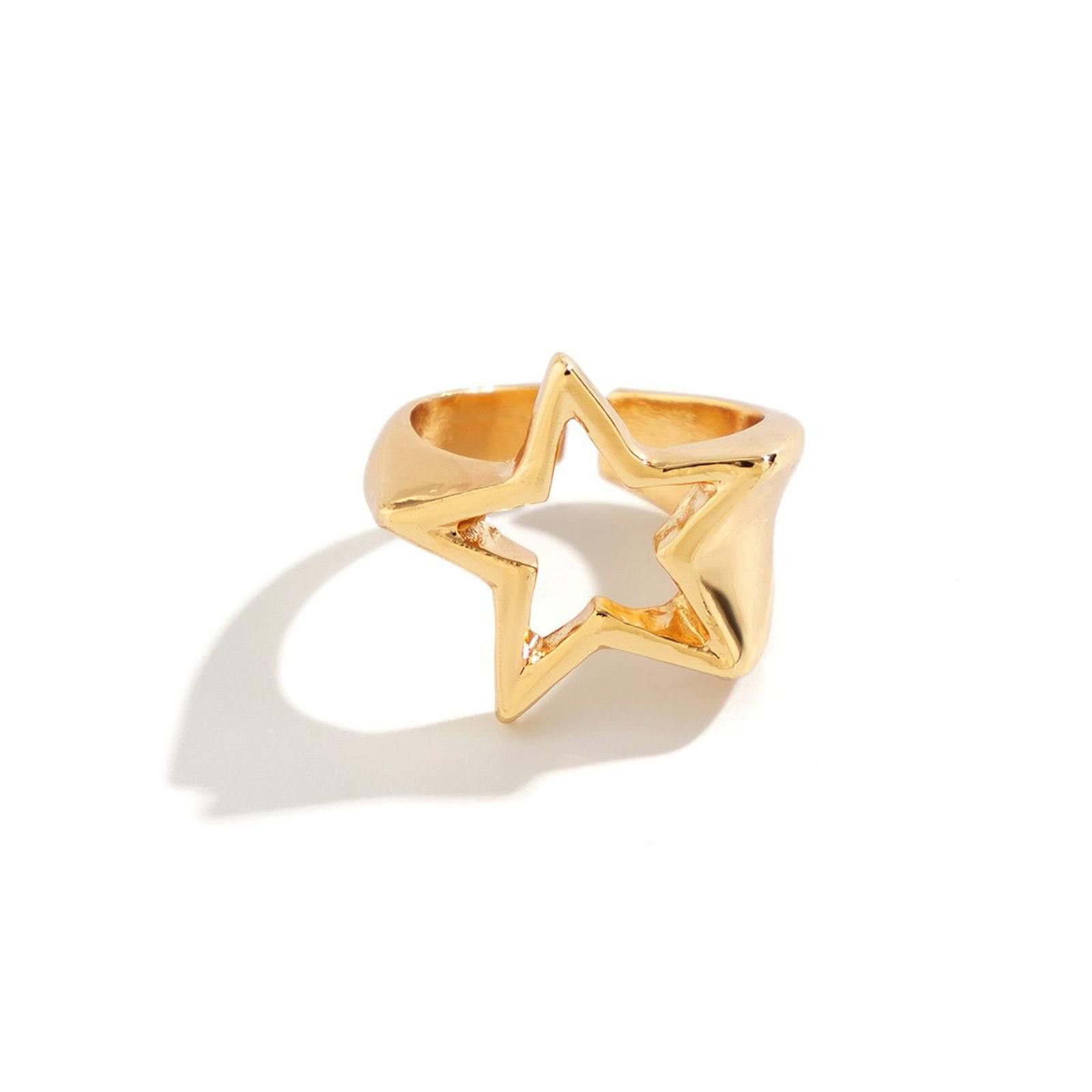 Jewelry y2k Stars Set of Rings Size ONE SIZE - 5 Thumbnail