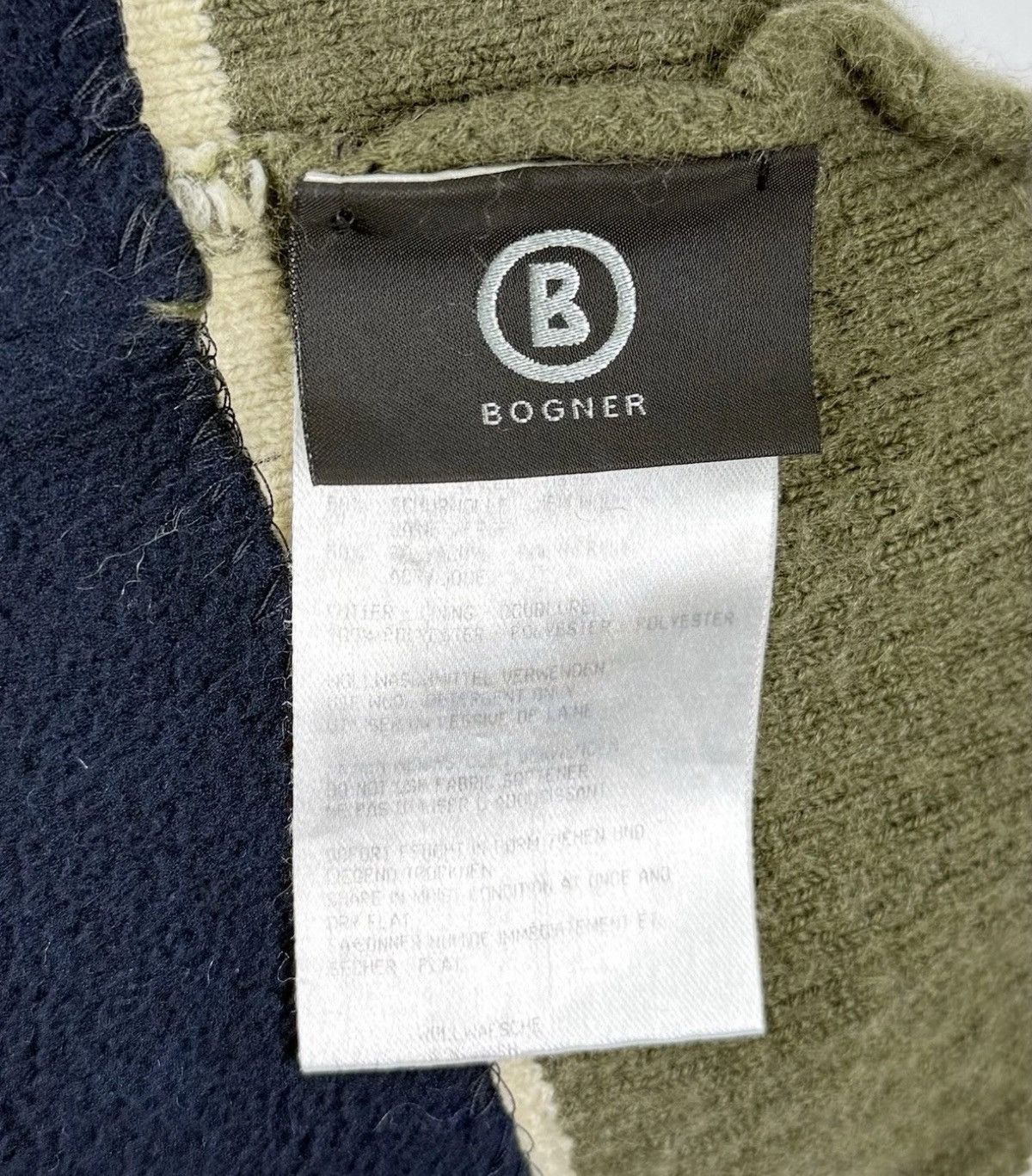 Bogner Bogner Knit Beanie Hat Fleece Inner Khaki Beige Wool Acrylic Size ONE SIZE - 4 Thumbnail