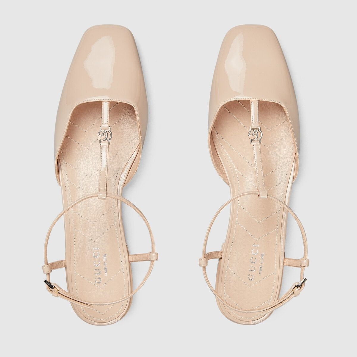 Gucci o1s1wg110125 Double G Ballerina Flat in Light Pink Size US 9 / IT 39 - 4 Thumbnail