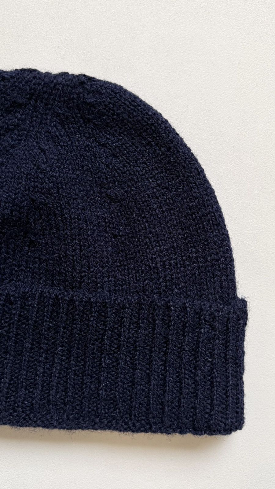 Dries Van Noten Brushed Dark Blue Wool Beanie Hat Size ONE SIZE - 8 Thumbnail