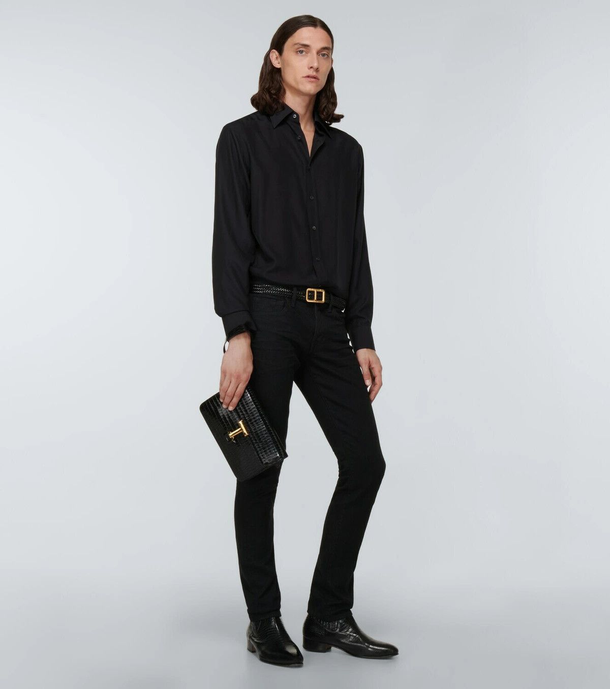 Tom Ford o1y0425 Solid Color Shirt in Black Size US S / EU 44-46 / 1 - 5 Thumbnail
