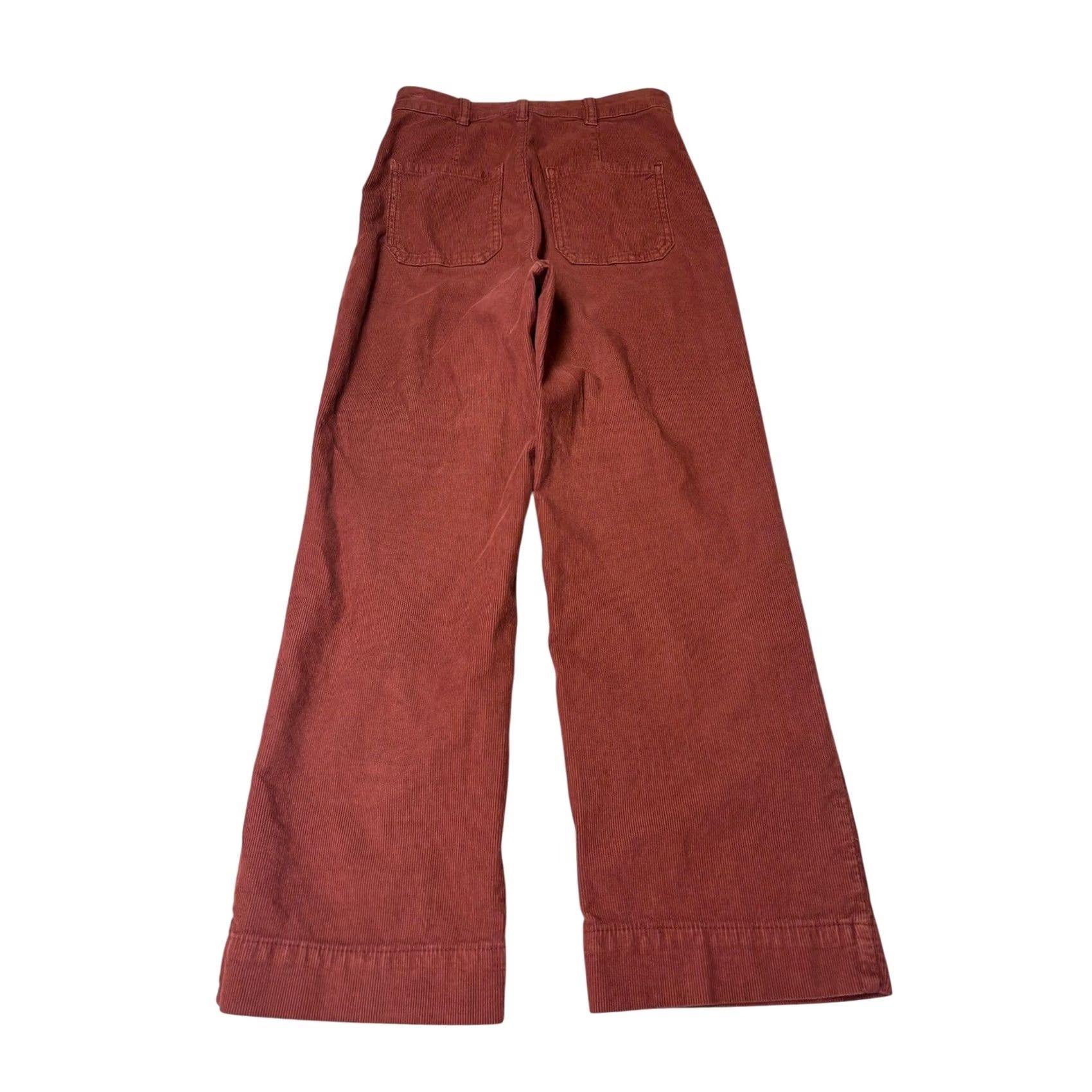 Marine Layer Marine Layer Allison Corduroy Pants Women 2 W26 L26 Rust Red Wide Leg Button Fly Size 26" / US 2 / IT 38 - 6 Thumbnail
