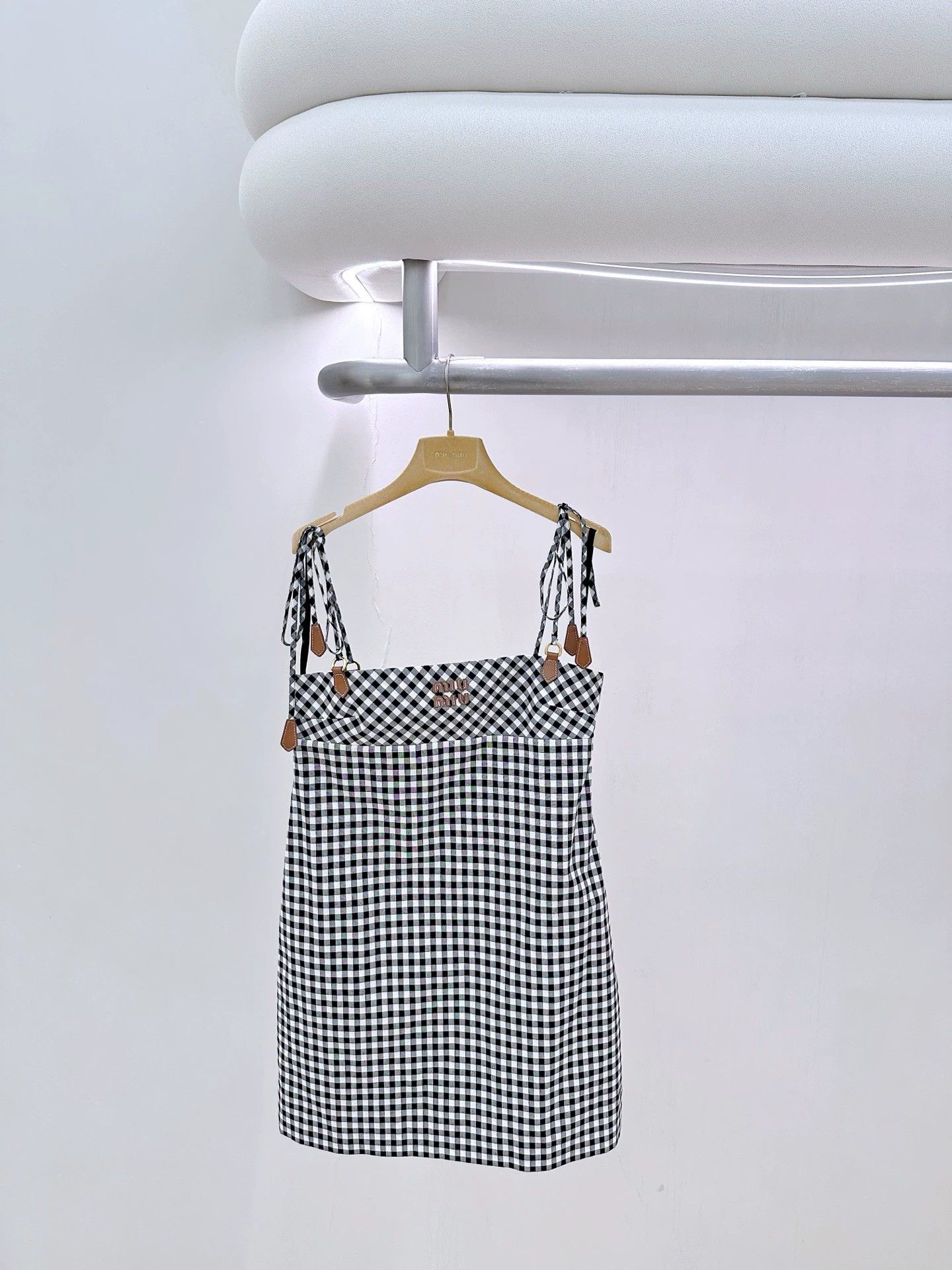 Miu Miu MIUMIU like new black & white check dress 40 Size M / US 6-8 / IT 42-44 - 1 Thumbnail
