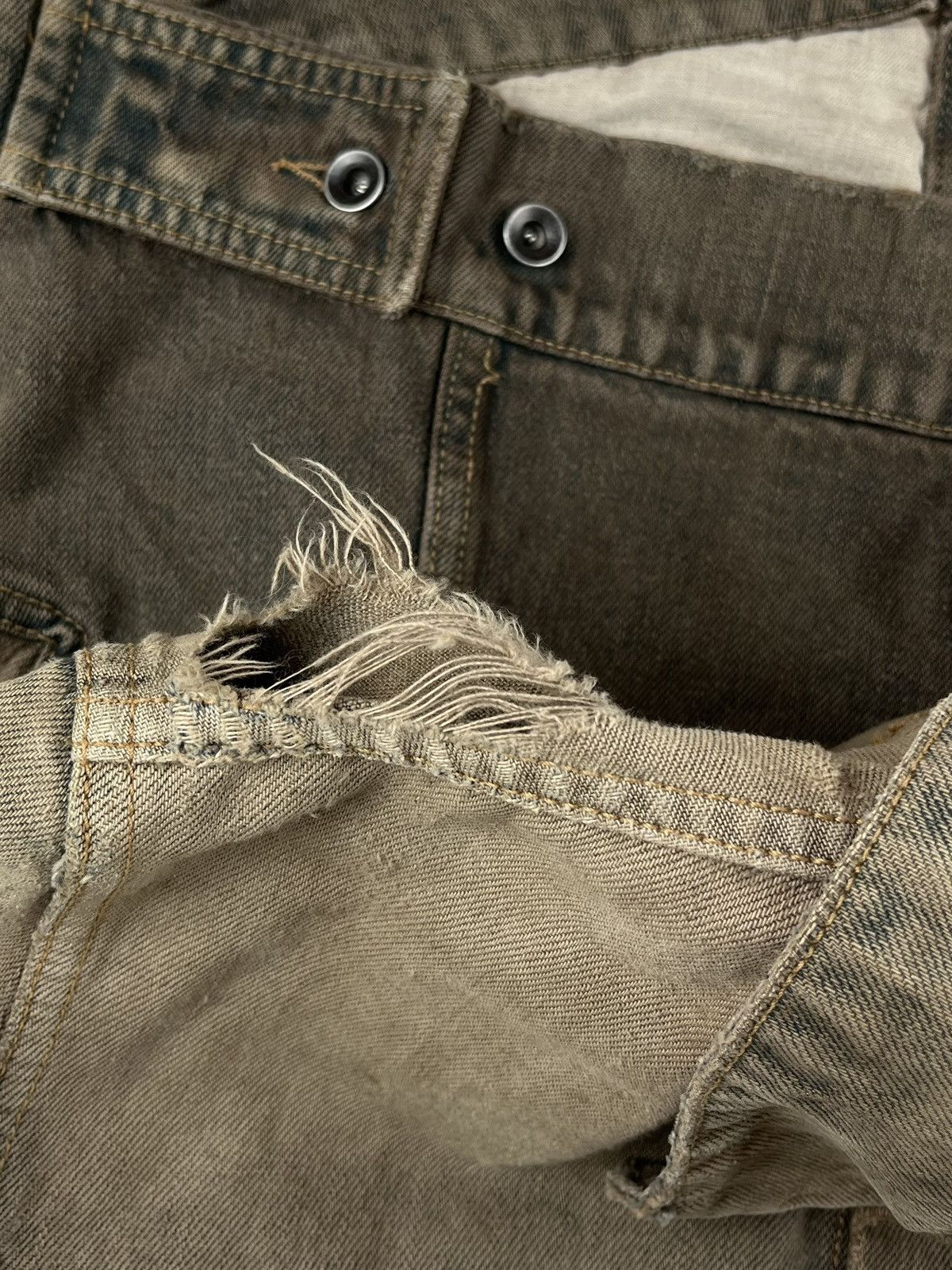 Rick Owens FW06 Rick Owens Dustulator Dark Shadow Denim Jacket Thrashed Size US S / EU 44-46 / 1 - 8 Thumbnail