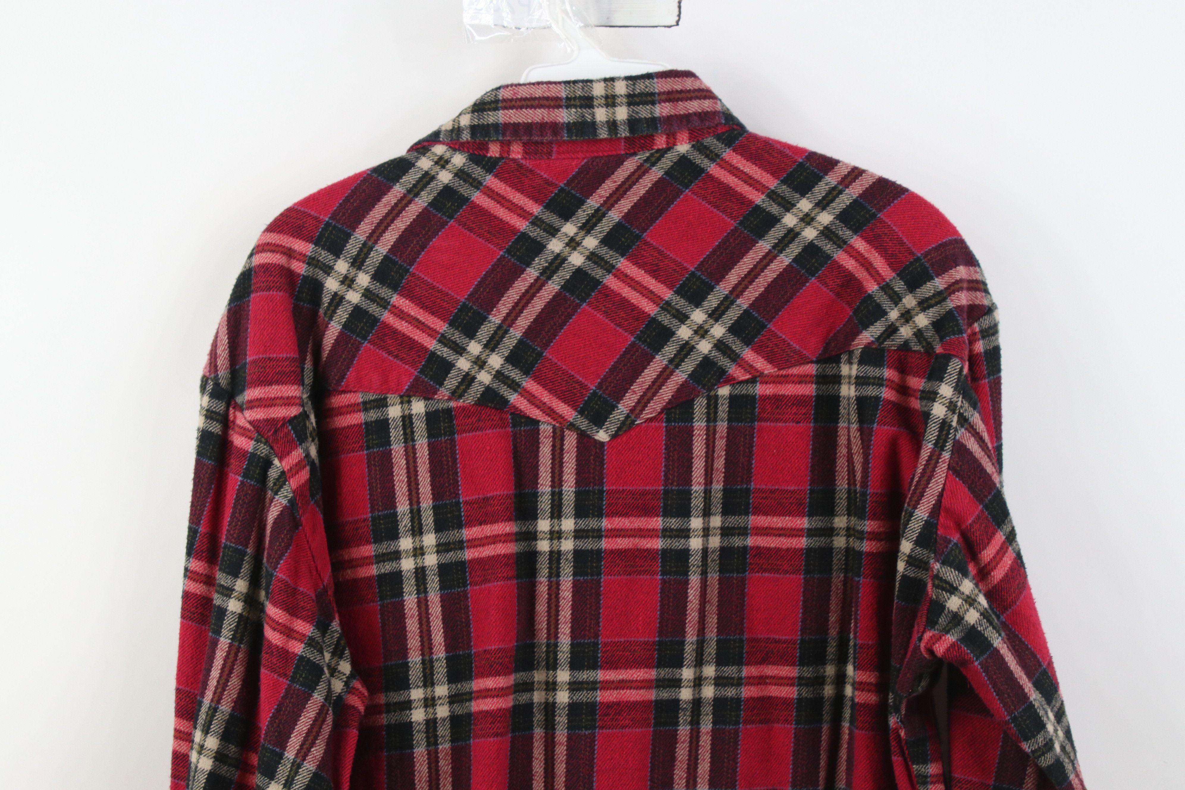 Vintage Vintage 90s Streetwear Western Flannel Snap Button Shirt Size US L / EU 52-54 / 3 - 9 Thumbnail