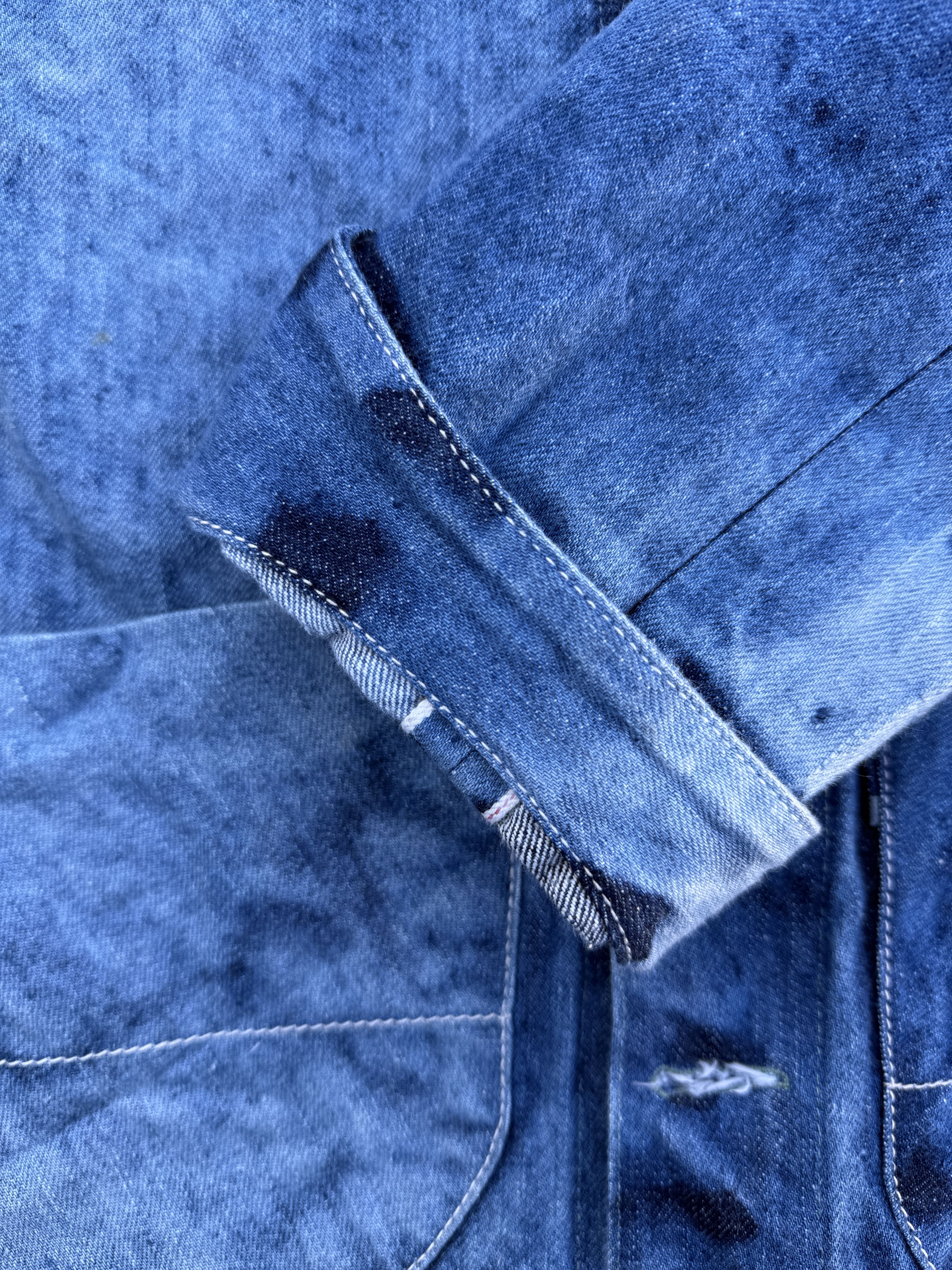 Other Vimeux Acid Wash Japanese Dual Ticker Selvedge Chore Jacket Size US M / EU 48-50 / 2 - 8 Thumbnail