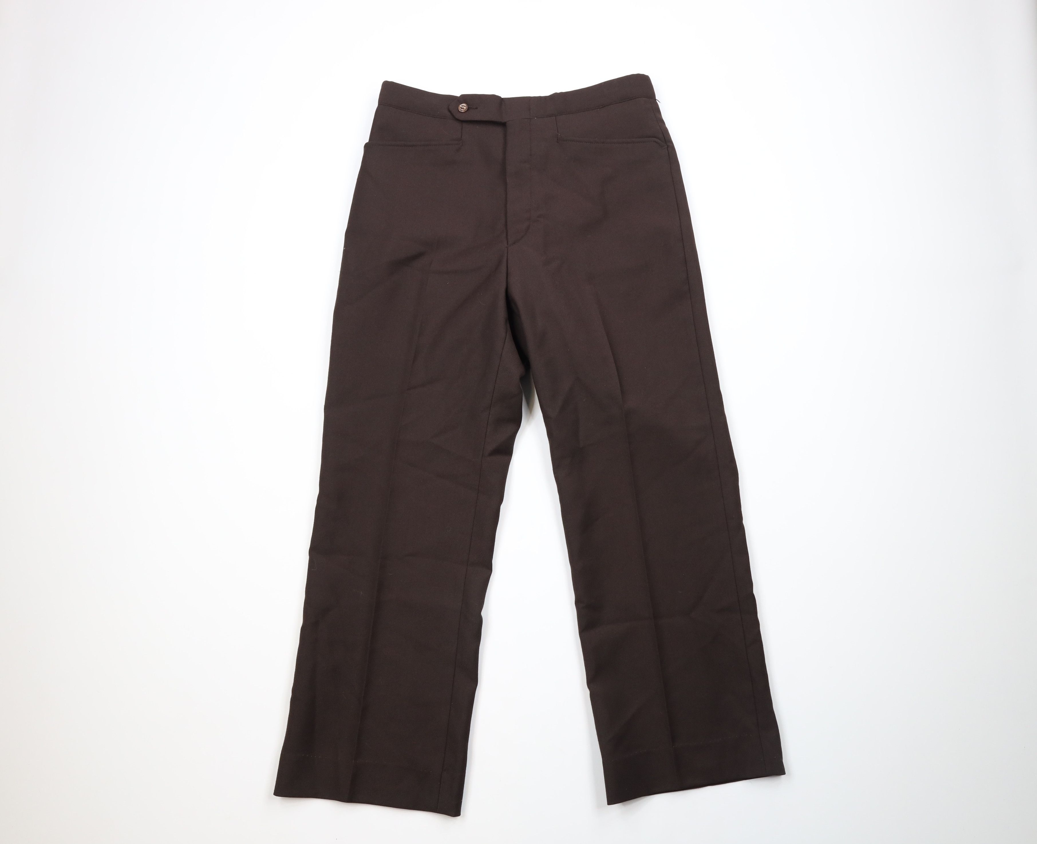 Image of Vintage 70's Streetwear Wide Leg Flared Bottoms Pants Brown, Men's (Size 30)