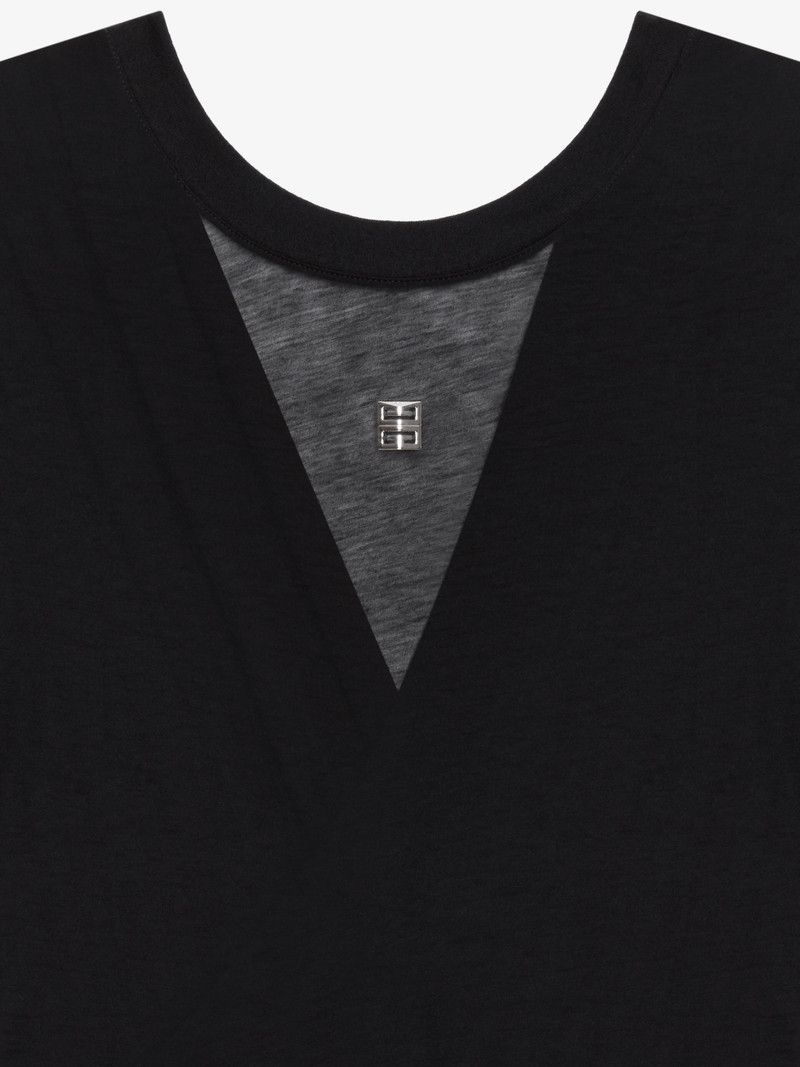 Givenchy o1w1db10326 Draped Back Fitted T Shirt in Black Size M / US 6-8 / IT 42-44 - 5 Thumbnail