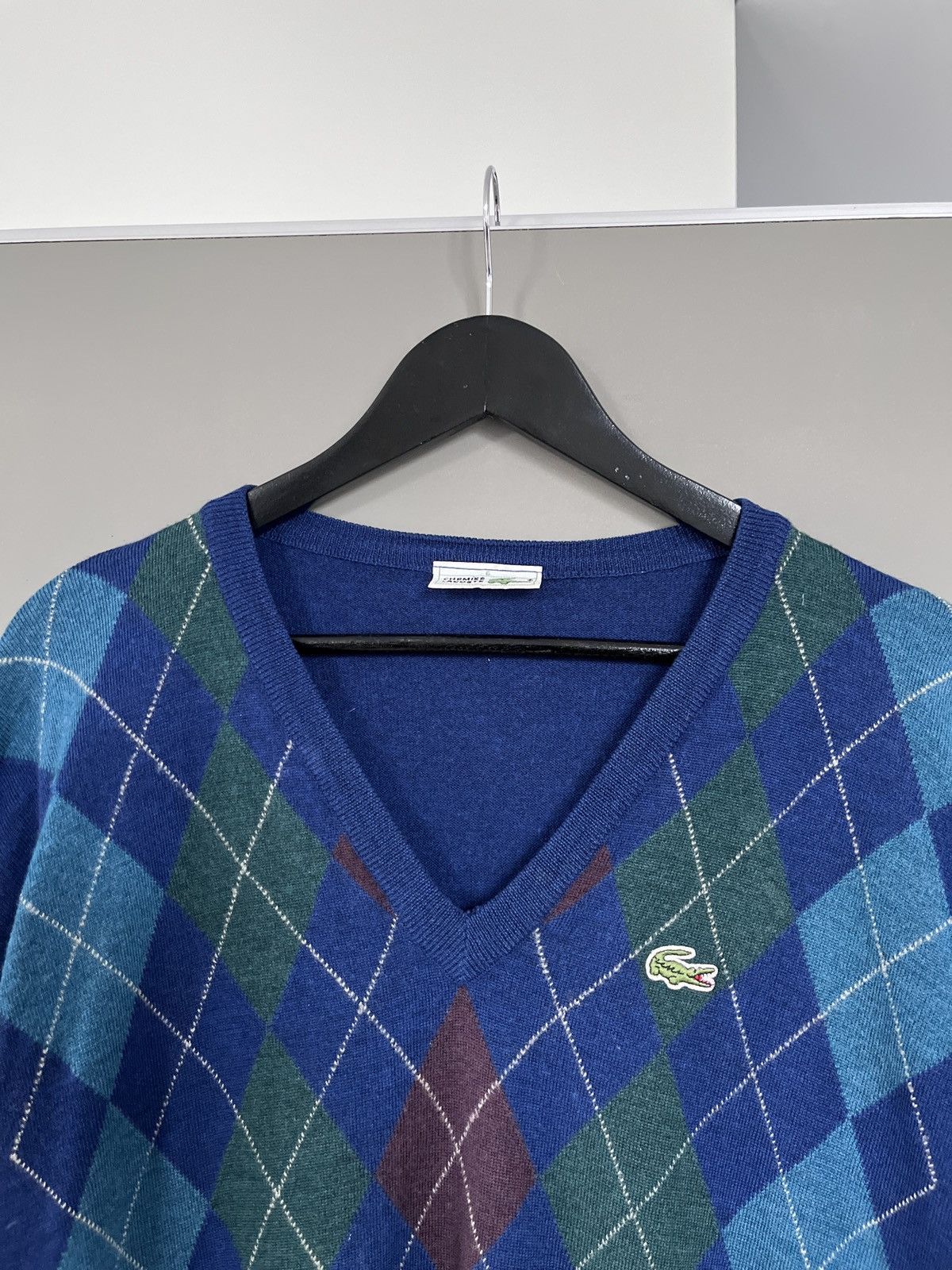 Lacoste Lacoste Vintage Argyle Diamonds Golf Sweater Jumper Size US XL / EU 56 / 4 - 2 Thumbnail