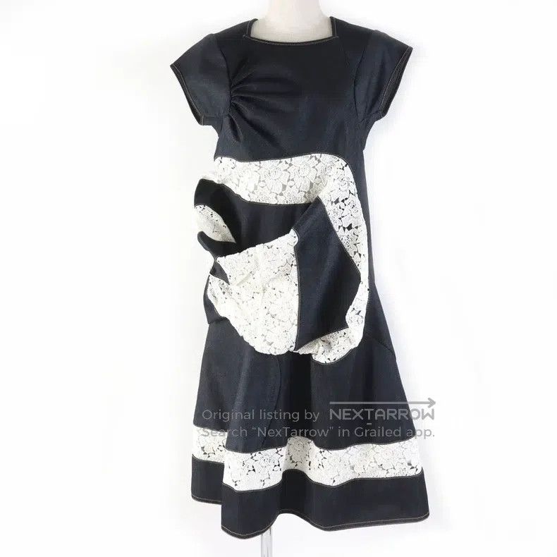 Junya Watanabe Junya Watanabe Blue retro lace stitching dress Size XS / US 0-2 / IT 36-38 - 1 Thumbnail