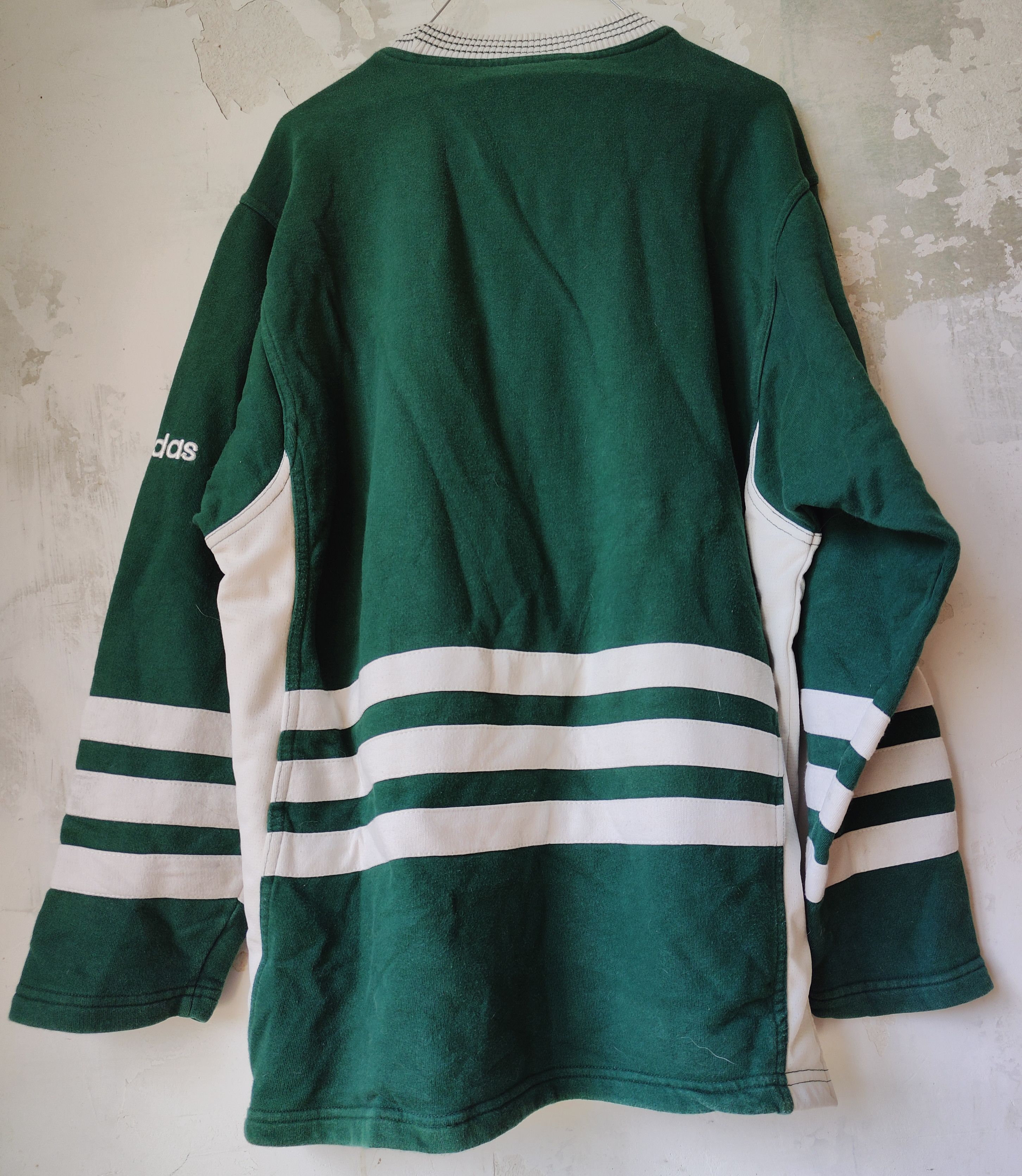 Adidas Vintage adidas three stripes crewneck 80s 90s Size US M / EU 48-50 / 2 - 2 Thumbnail