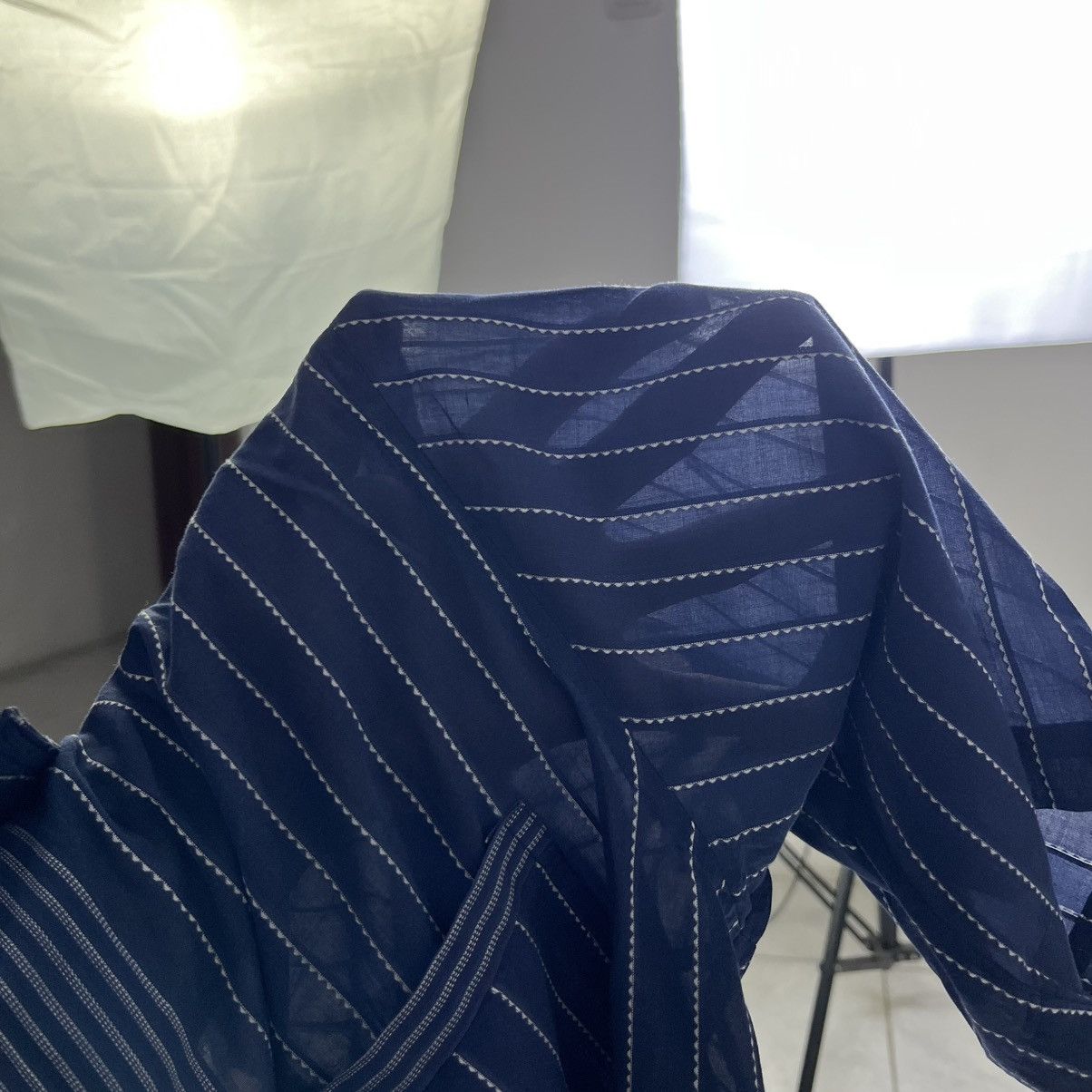 Vintage Topco navy inspired issey miyake short sleeve button shirt Size US L / EU 52-54 / 3 - 9 Thumbnail