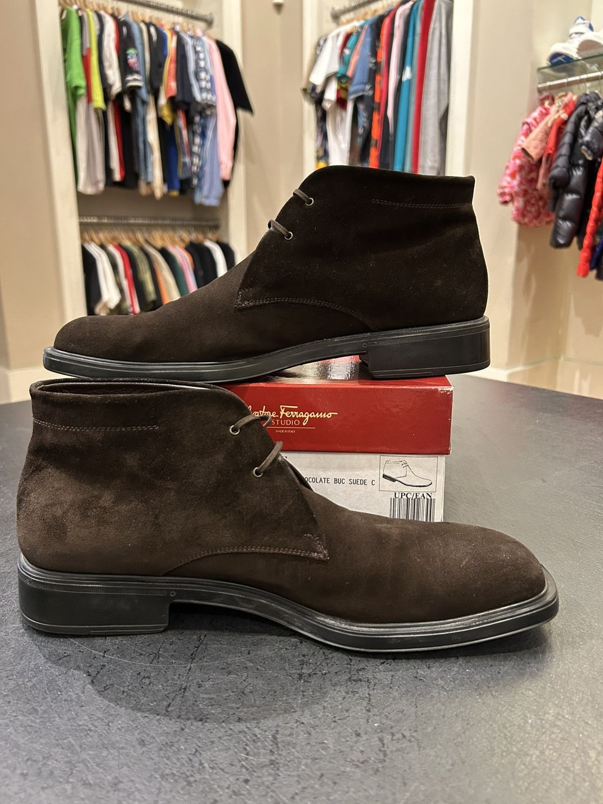 Salvatore Ferragamo Salvatore Ferragamo Suede Mid Boots Size US 10.5 / EU 43-44 - 2 Thumbnail