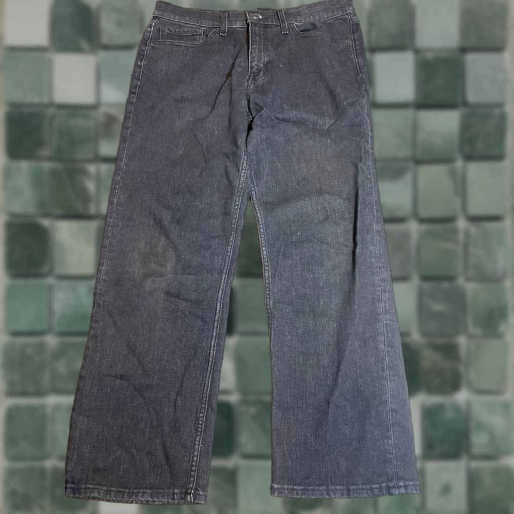 Denime Black Good Fellow Jeans Mens 34x30 Denim Total Flex Relaxed Pants Straight Pockets Regular Waist 34 Black Denim Size US 34 / EU 50 - 1 Thumbnail