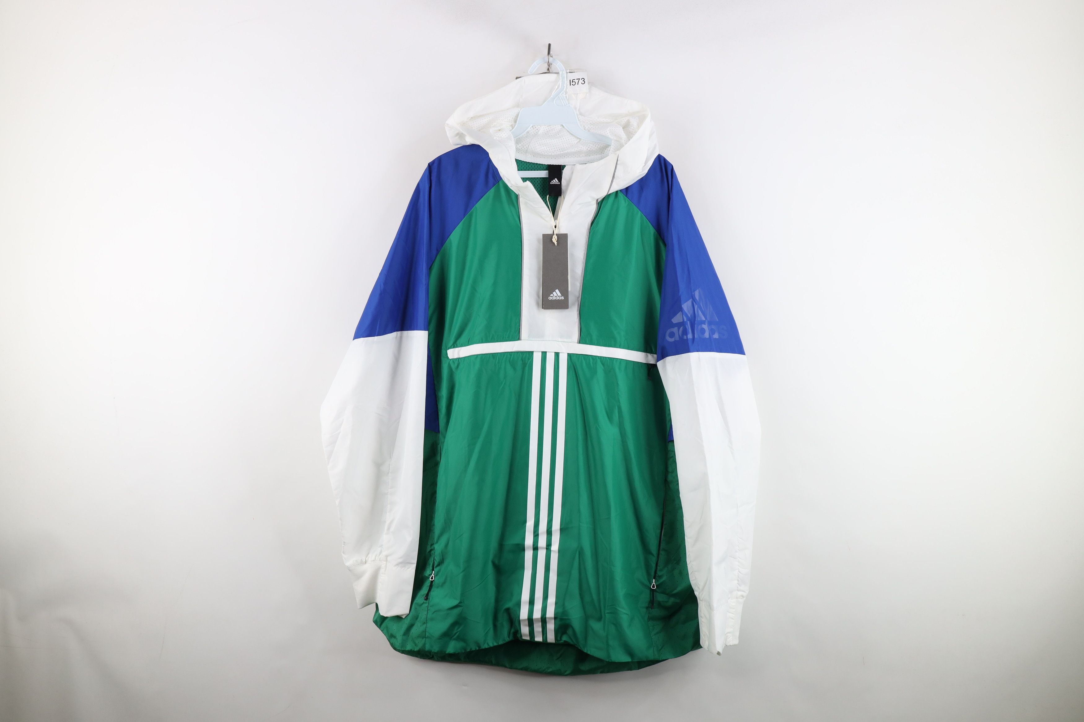 Adidas New Adidas Color Block Hooded Anorak Windbreaker Jacket Size US XL / EU 56 / 4 - 1 Thumbnail