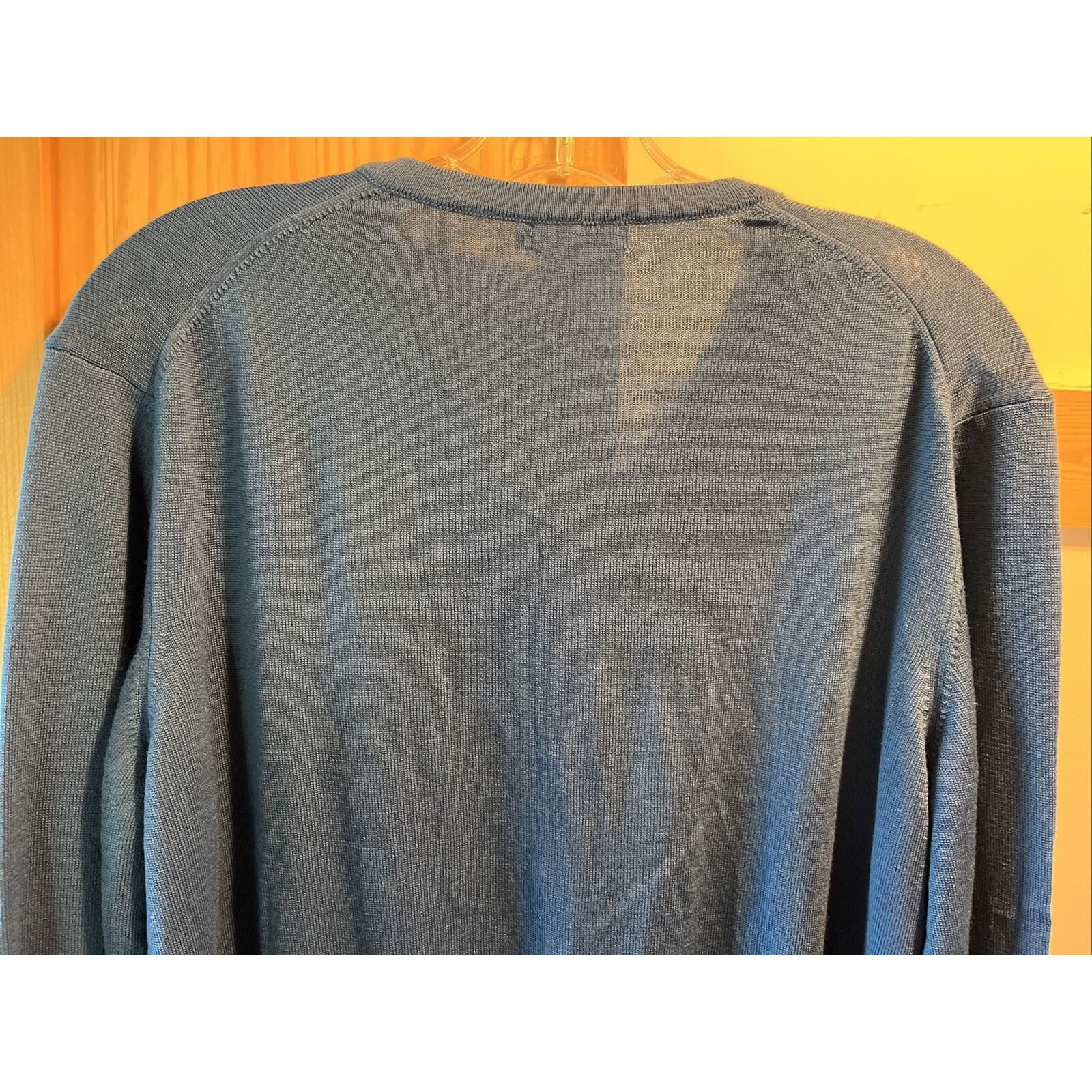 J.Lindeberg J. Lindberg Mens XL Blue Merino Wool V-neck Pullover Sweater Size US XL / EU 56 / 4 - 13 Thumbnail