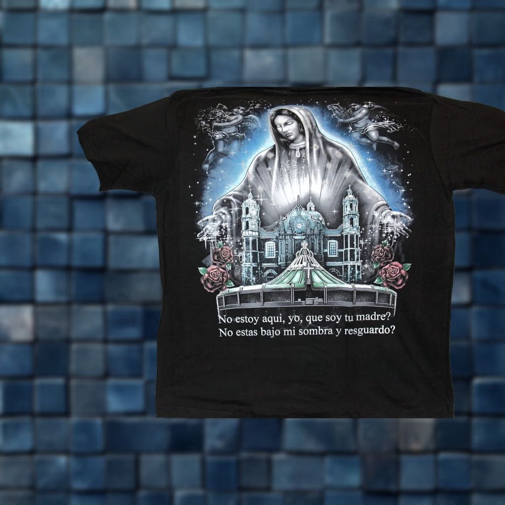Vintage VINTAGE Our Lady of Guadalupe Cherub Church Graphic Tee T-Shirt Men's XL Black Religious Size US XL / EU 56 / 4 - 1 Thumbnail