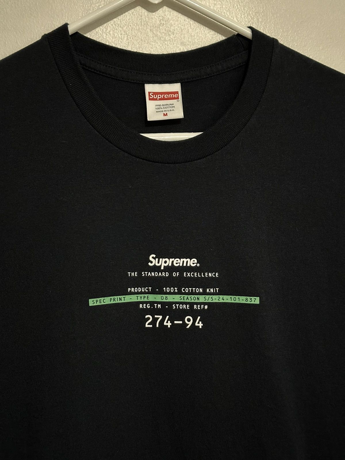 Supreme Supreme Standard Tee Size US M / EU 48-50 / 2 - 2 Thumbnail