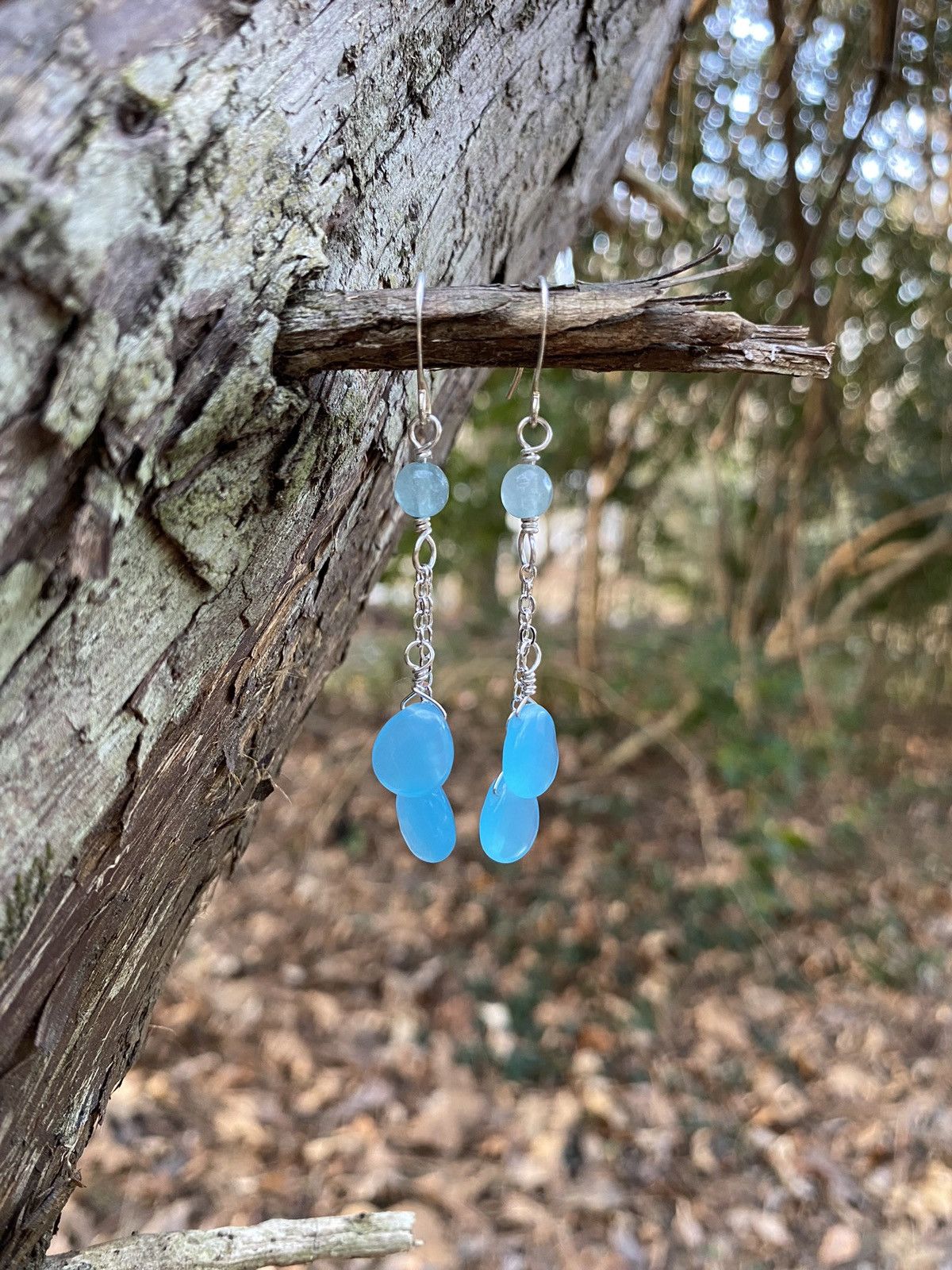 Handmade Blue Quartz Dangles Size ONE SIZE - 4 Thumbnail
