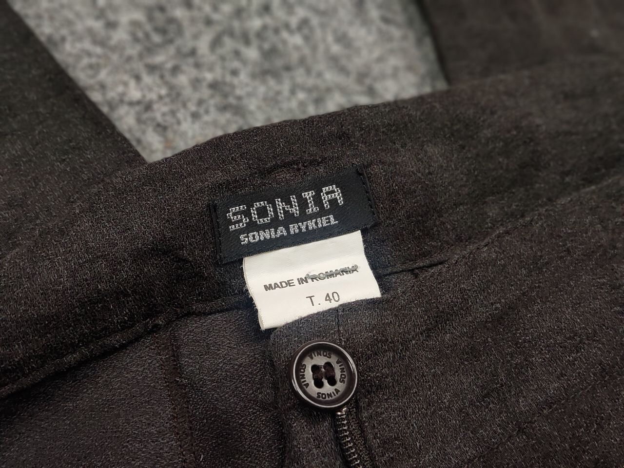 Sonia Rykiel Vintage 90's Sonia Rykiel Design Wide Leg Dark Brown Pants Size 28" / US 6 / IT 42 - 17 Thumbnail