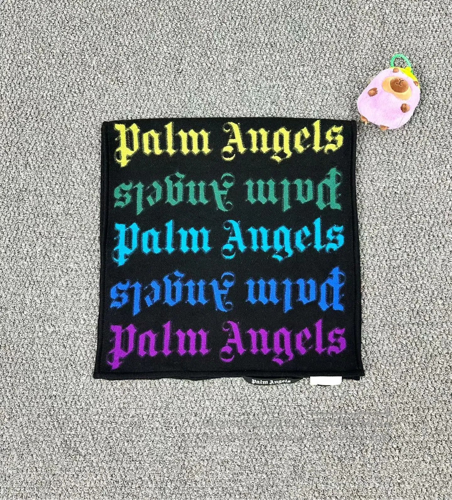 Palm Angels Palm Angels Colorful Printed Letter Logo Wool Scarf| Size ONE SIZE - 3 Thumbnail