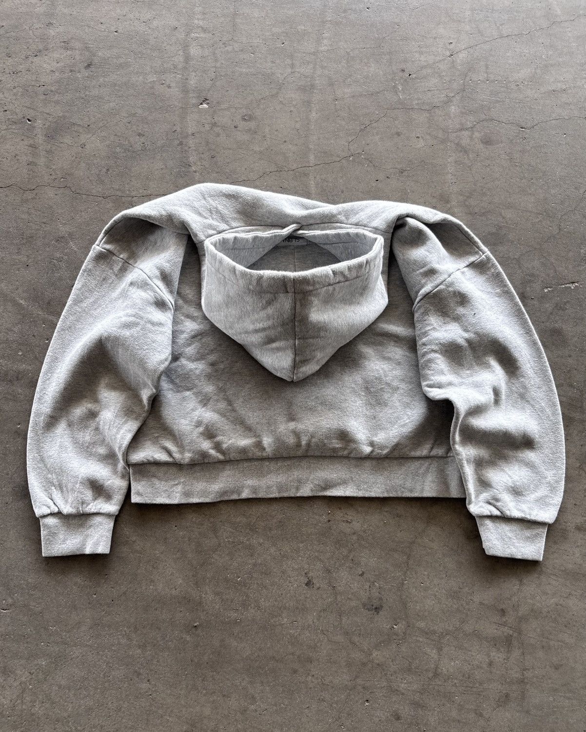 Russell Athletic 2000s Heavyweight Heather Grey Blank Boxy Hoodie Size US M / EU 48-50 / 2 - 5 Thumbnail
